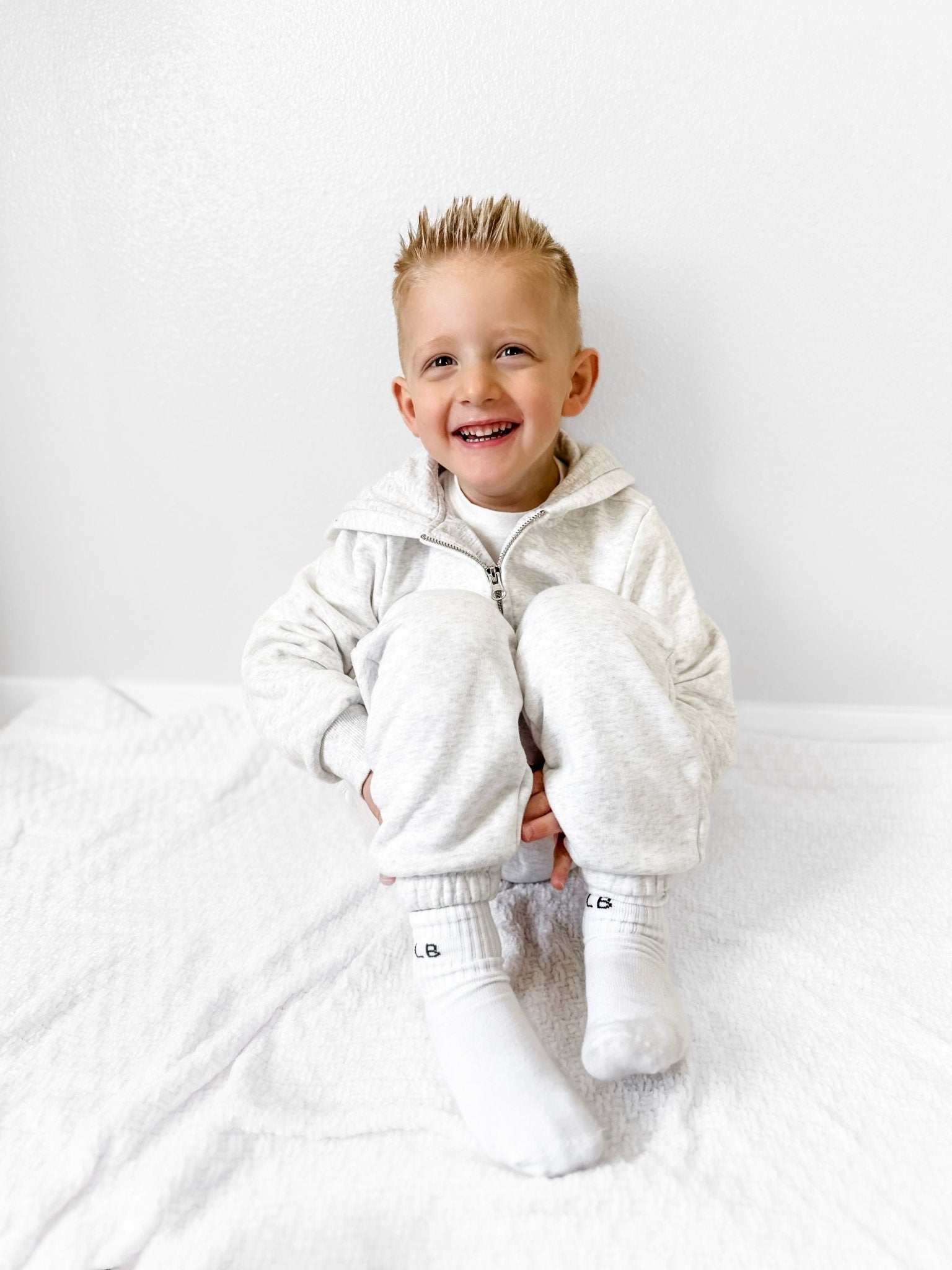 Classic Sweatpant - Light Heather Grey - Little Bipsy