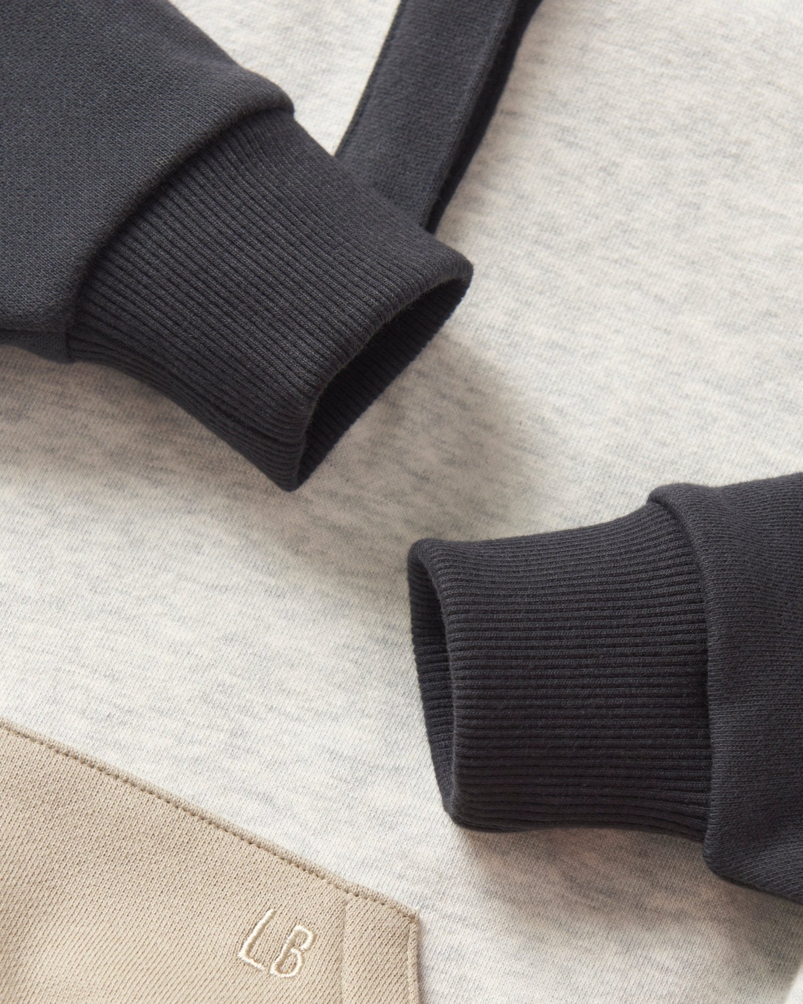 Colorblock Mockneck Pullover - Stone Grey - Little Bipsy