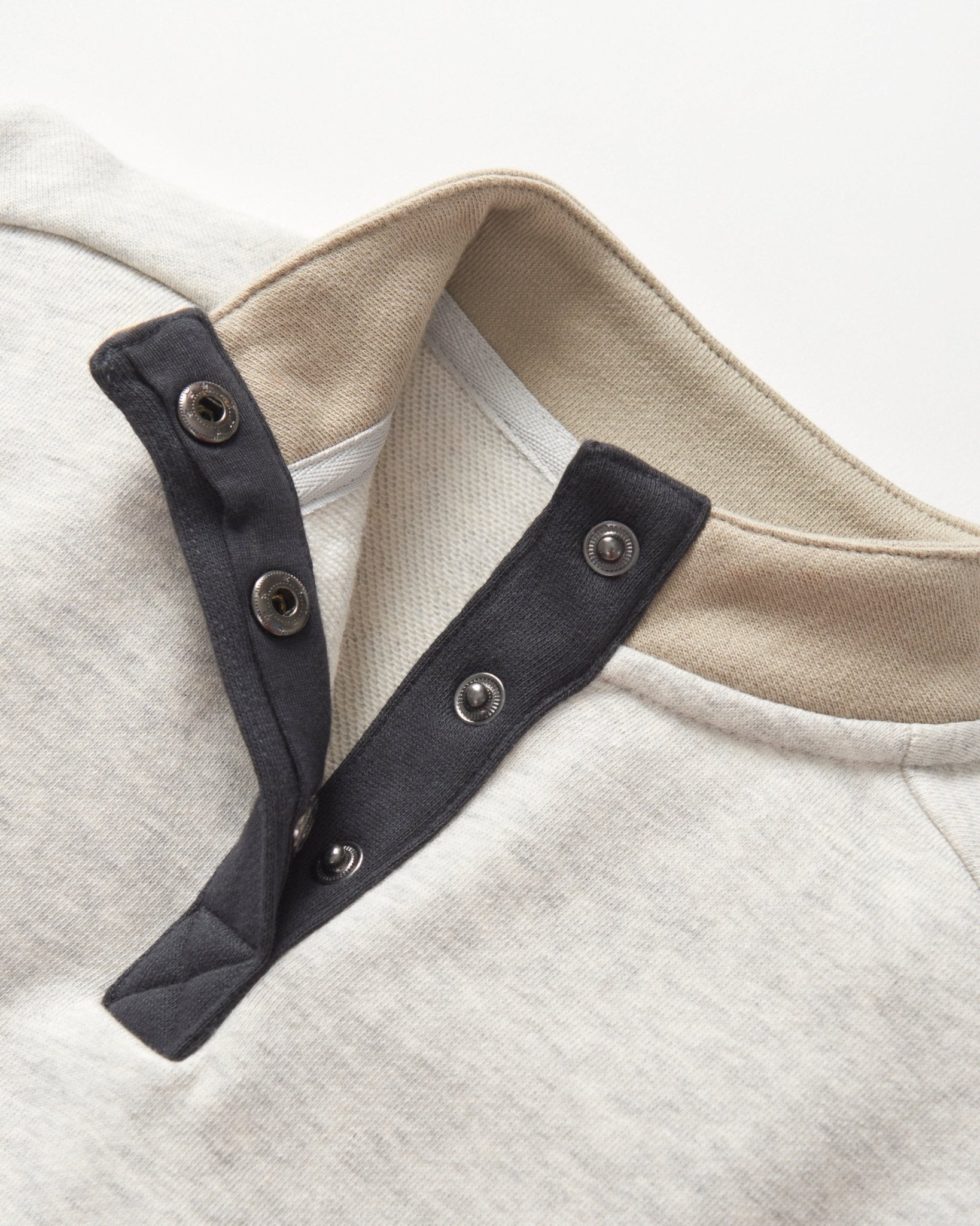 Colorblock Mockneck Pullover - Stone Grey - Little Bipsy