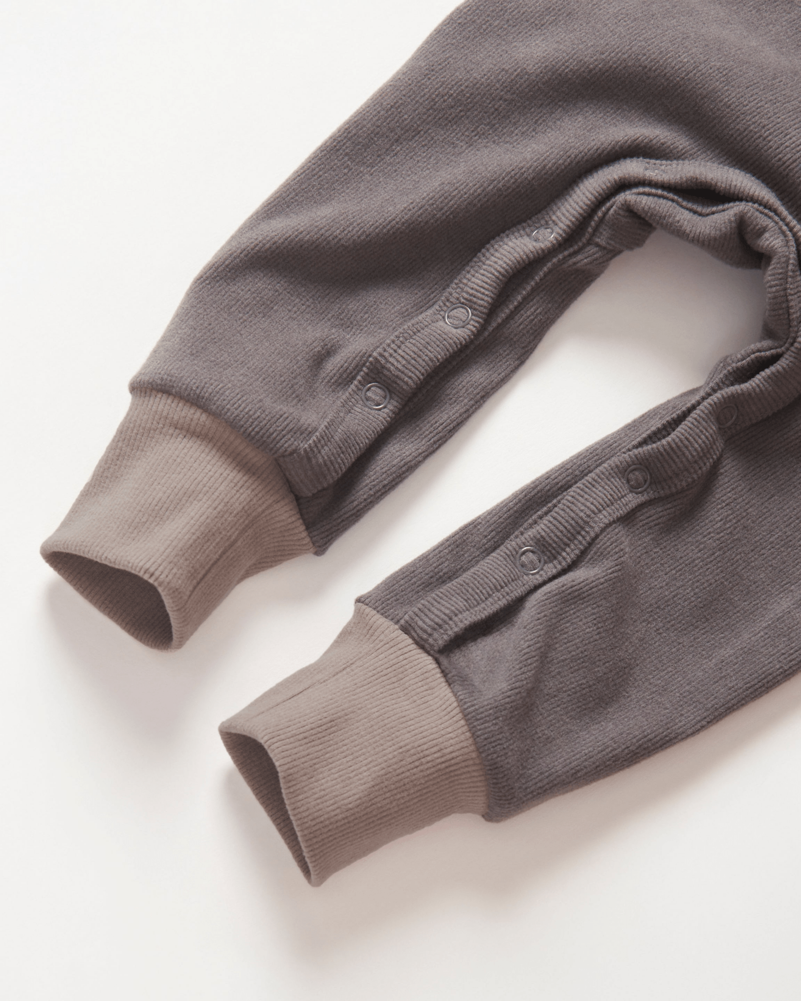 Colorblock Ribbed Romper - Graphite - Little Bipsy