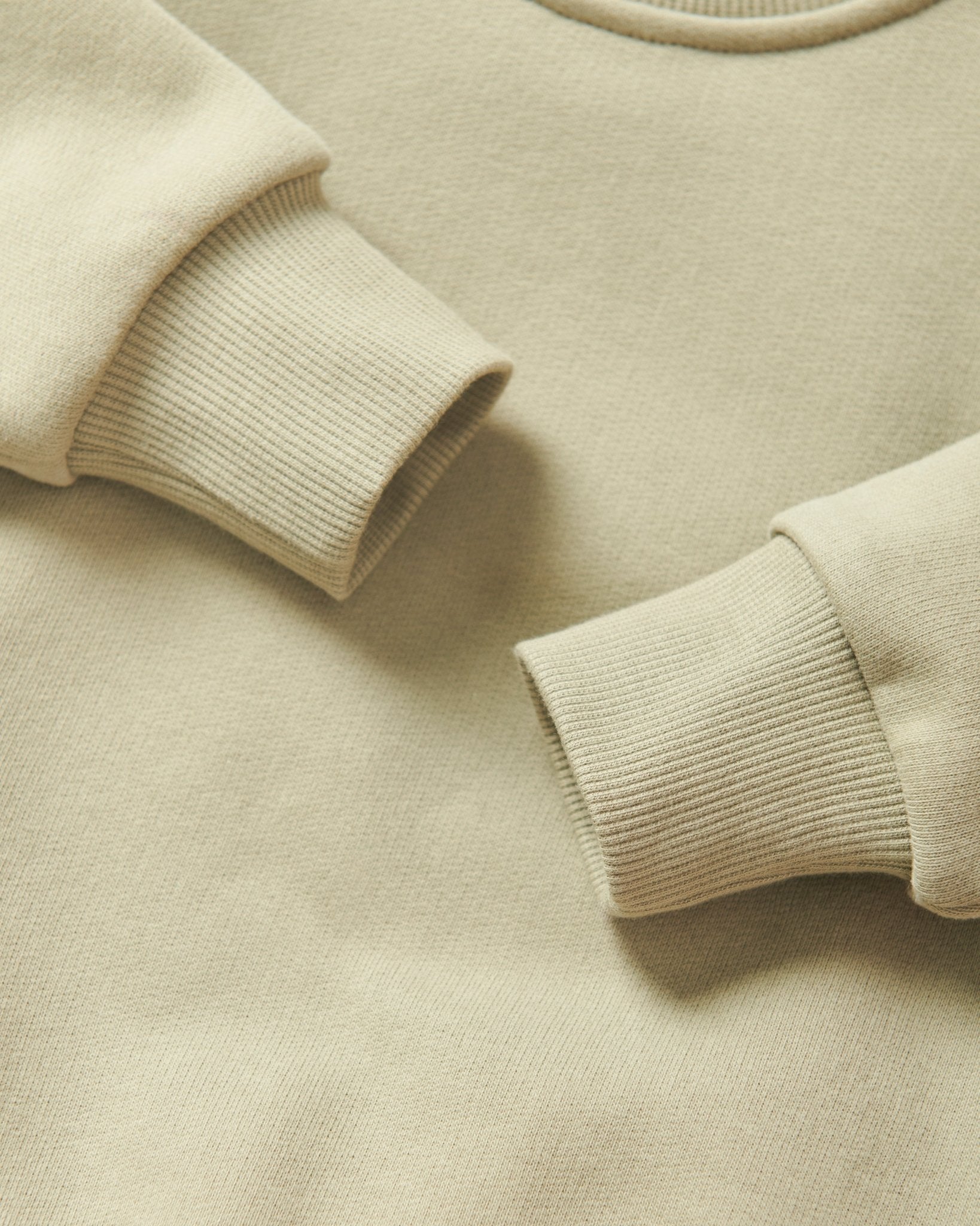 Contrast Stitch Elevated Crewneck - Olive - Little Bipsy