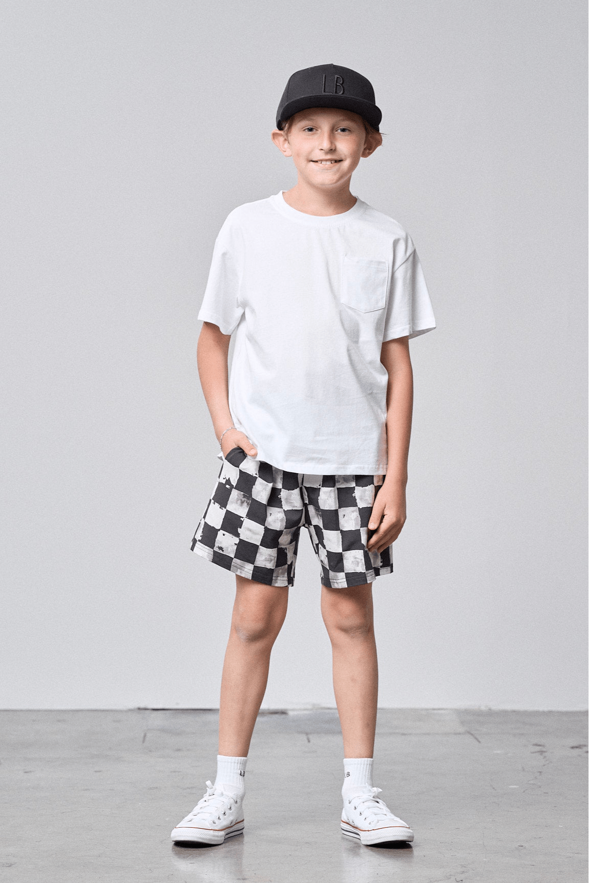 Cotton Tee - White - Little Bipsy