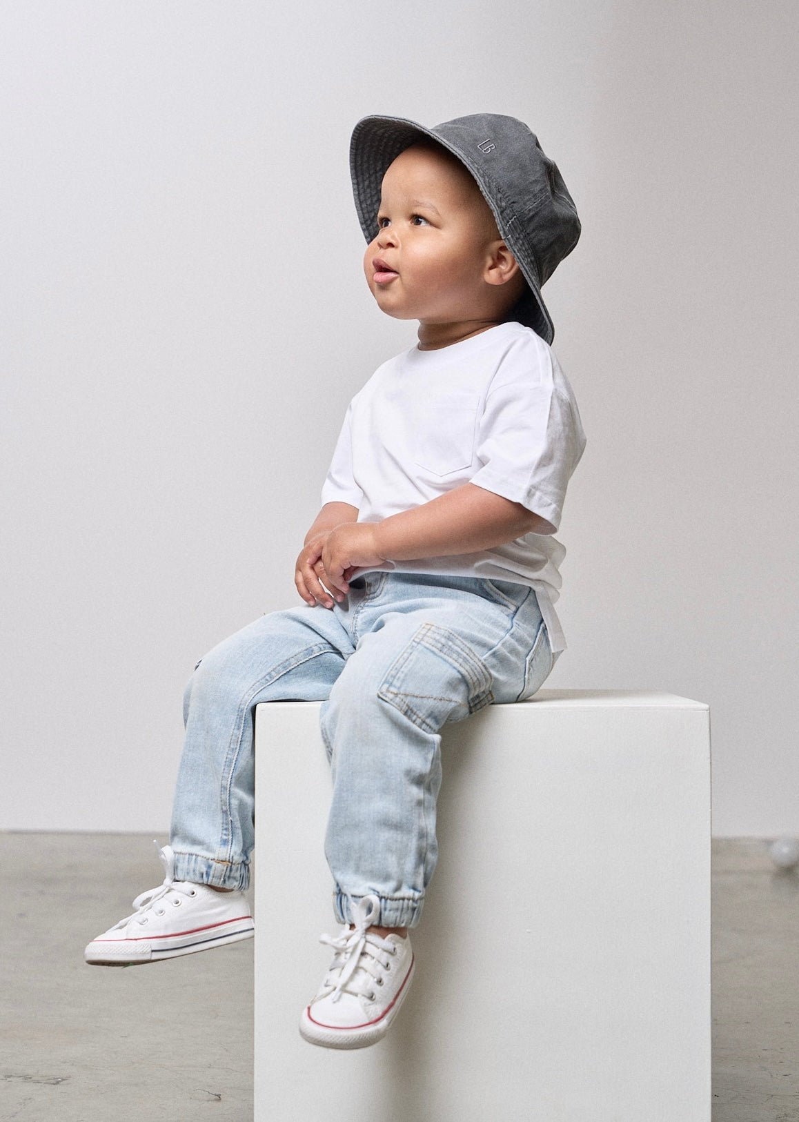 Cotton Tee - White - Little Bipsy