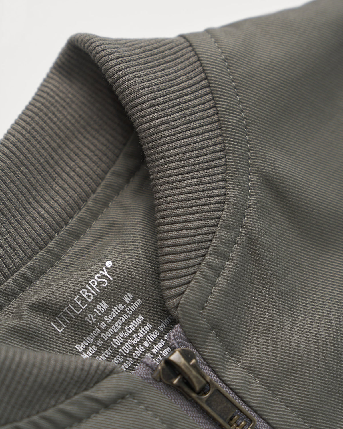 Cotton Twill Jacket - Green - Little Bipsy