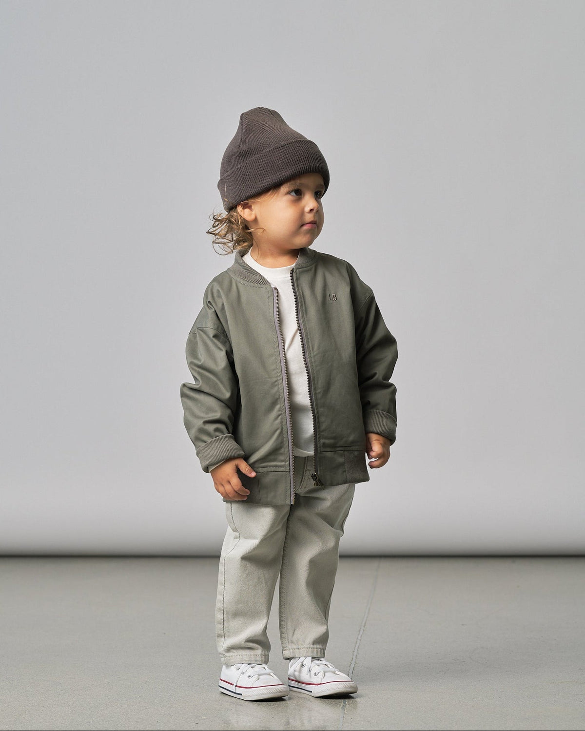 Cotton Twill Jacket - Green - Little Bipsy