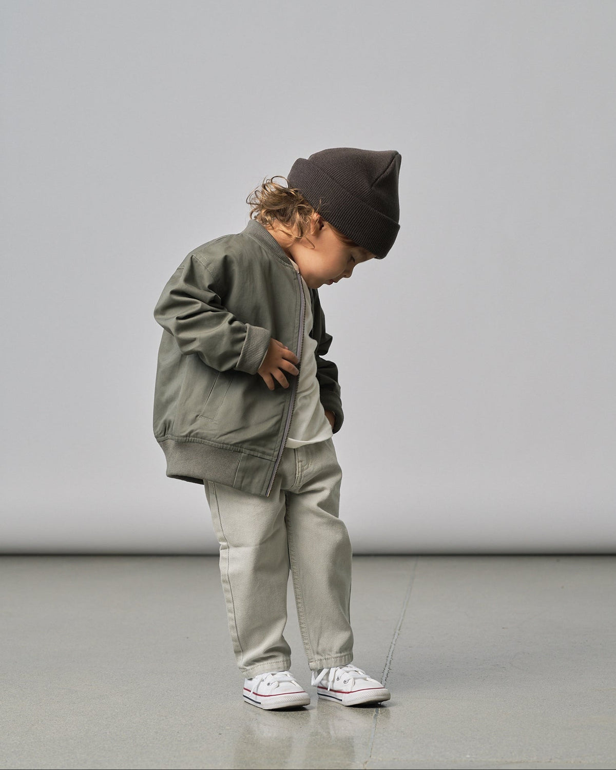 Cotton Twill Jacket - Green - Little Bipsy