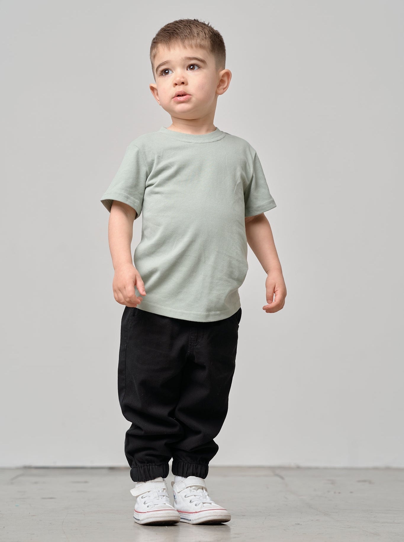 Cotton Twill Jogger - Black - Little Bipsy
