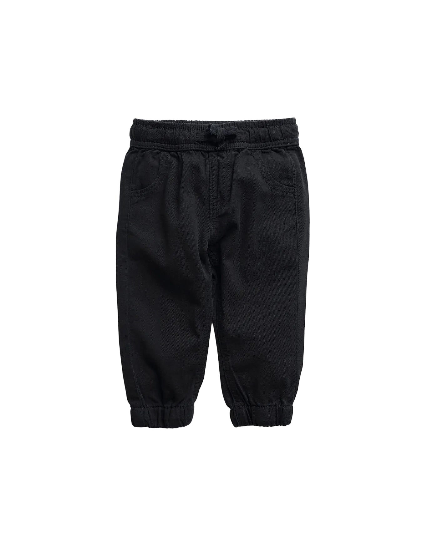 Cotton Twill Jogger - Black - Little Bipsy