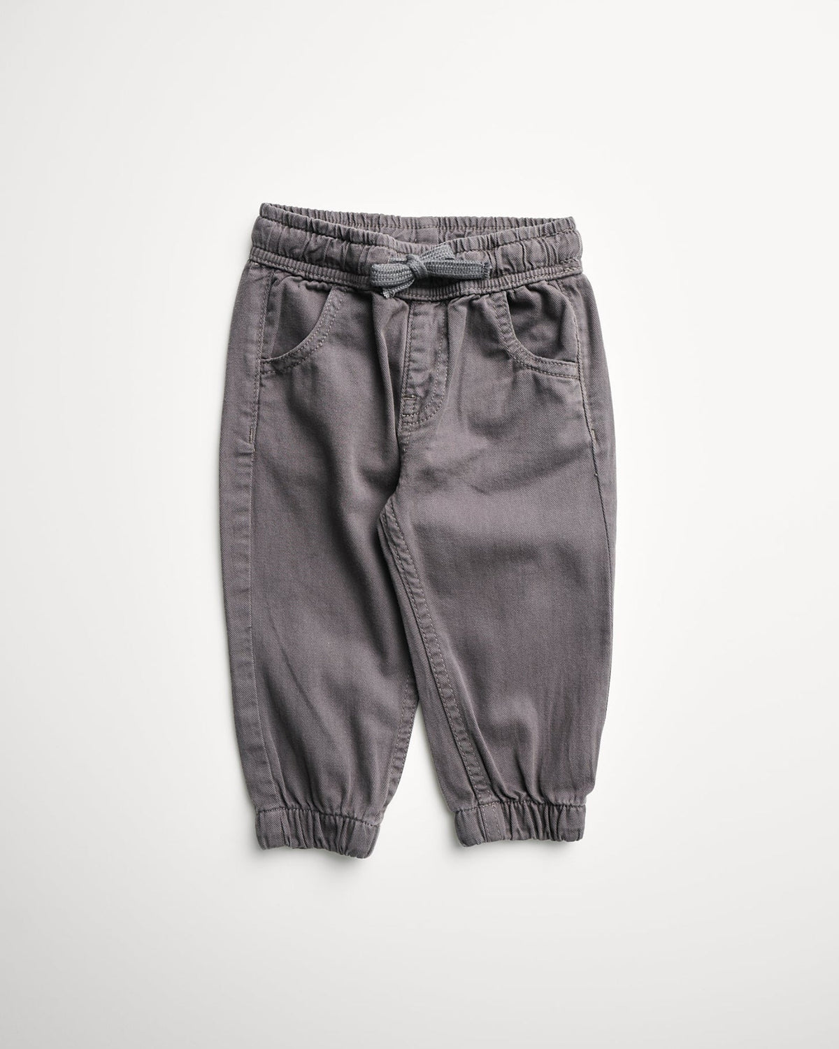 Cotton Twill Jogger - Grey - Little Bipsy