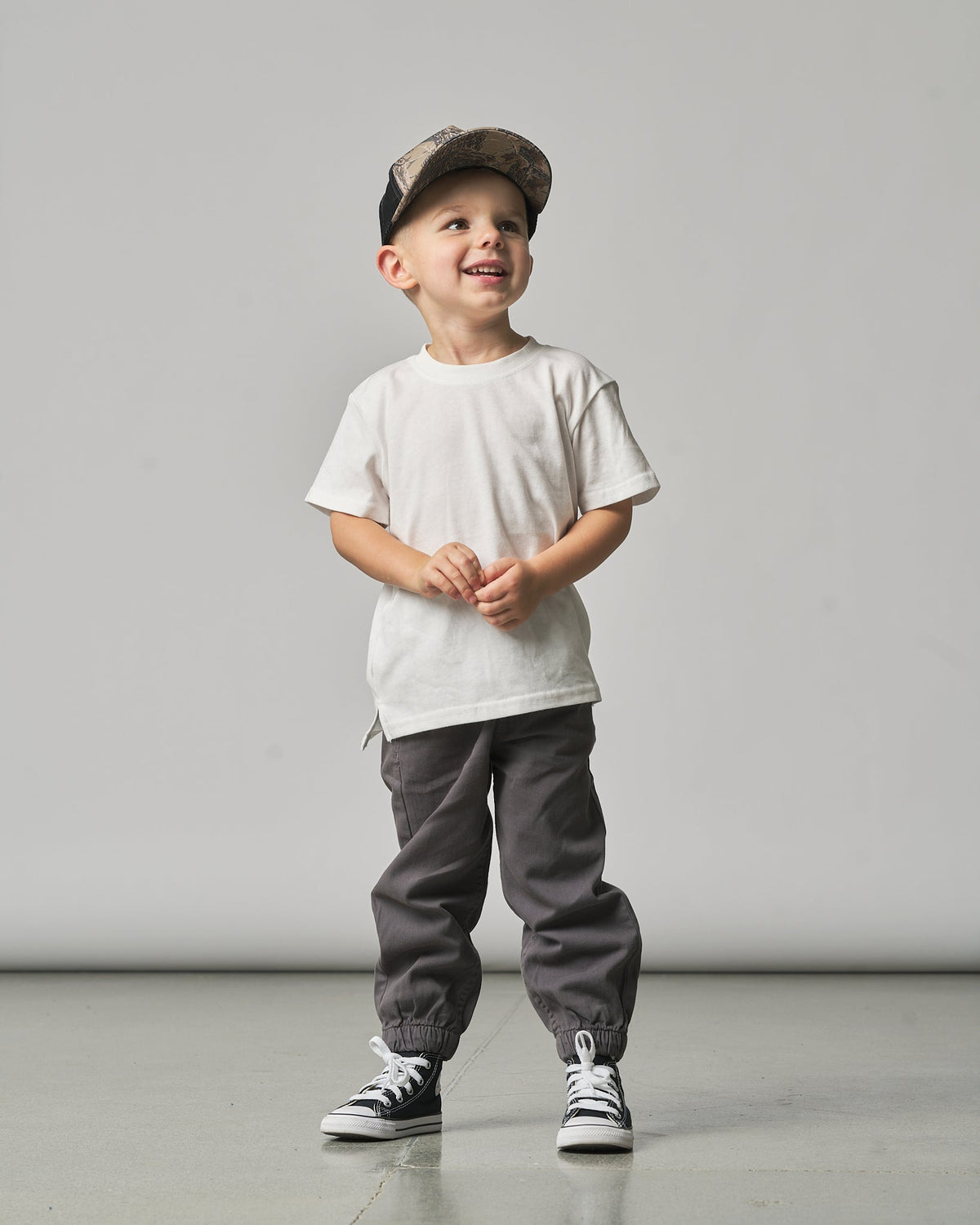 Cotton Twill Jogger - Grey - Little Bipsy