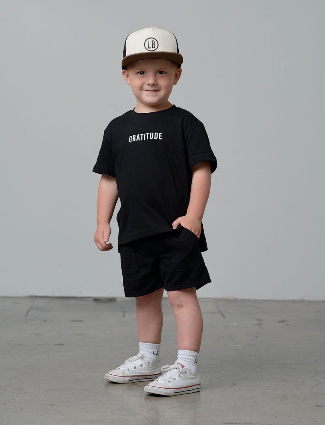 Cotton Twill Short - Black - Little Bipsy
