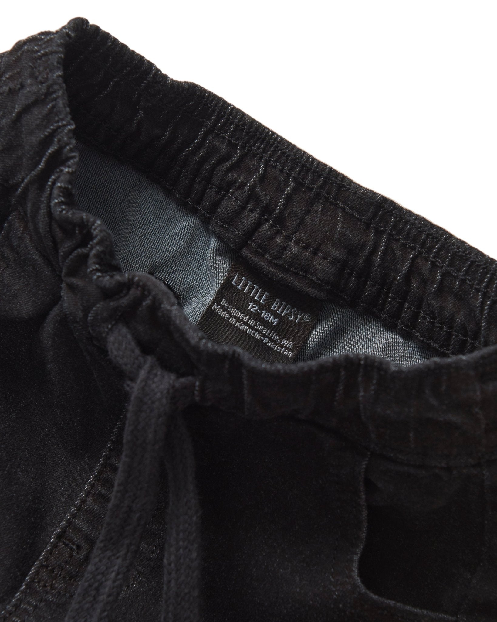 Denim Jogger - Black - Little Bipsy