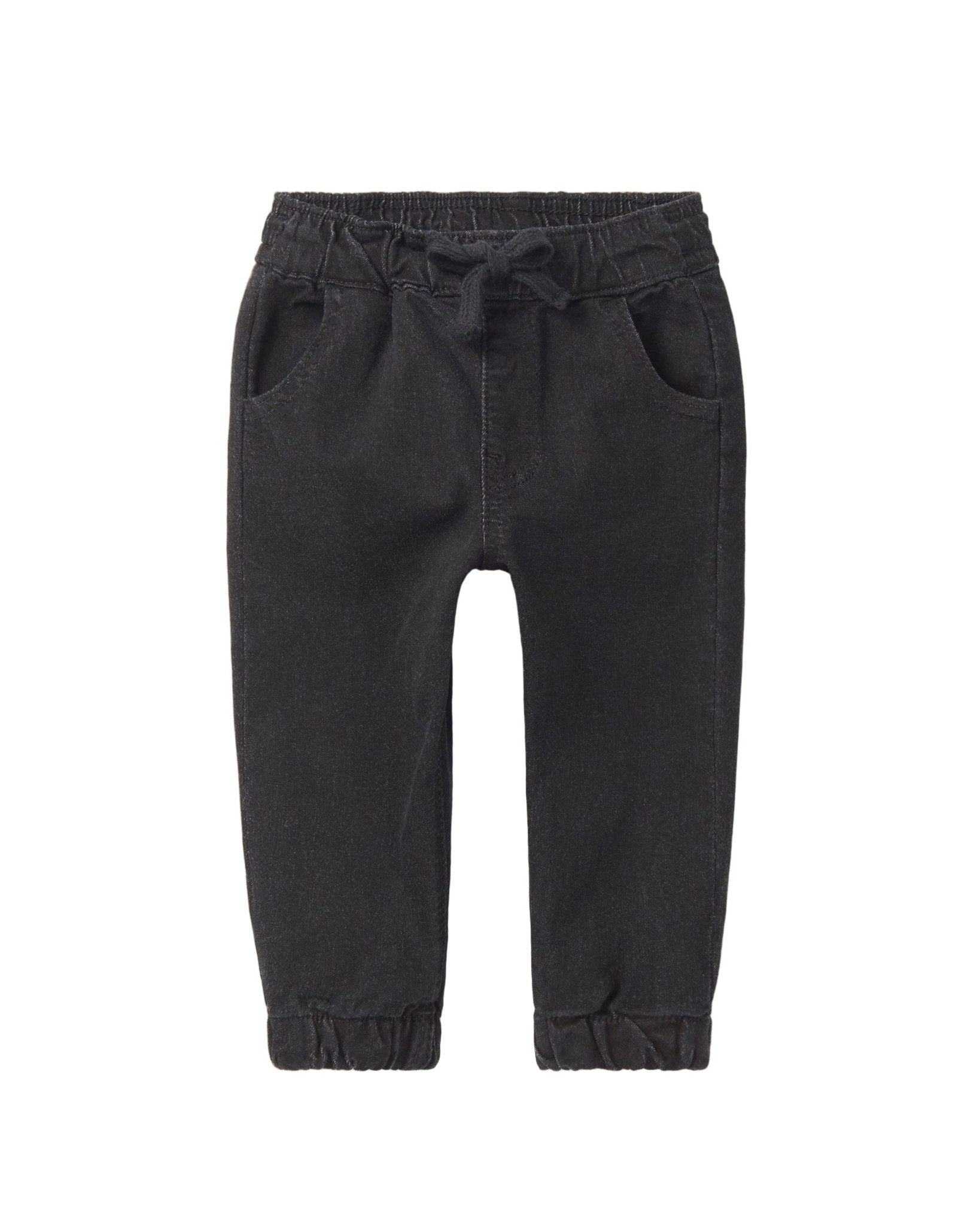 Denim Jogger - Black - Little Bipsy