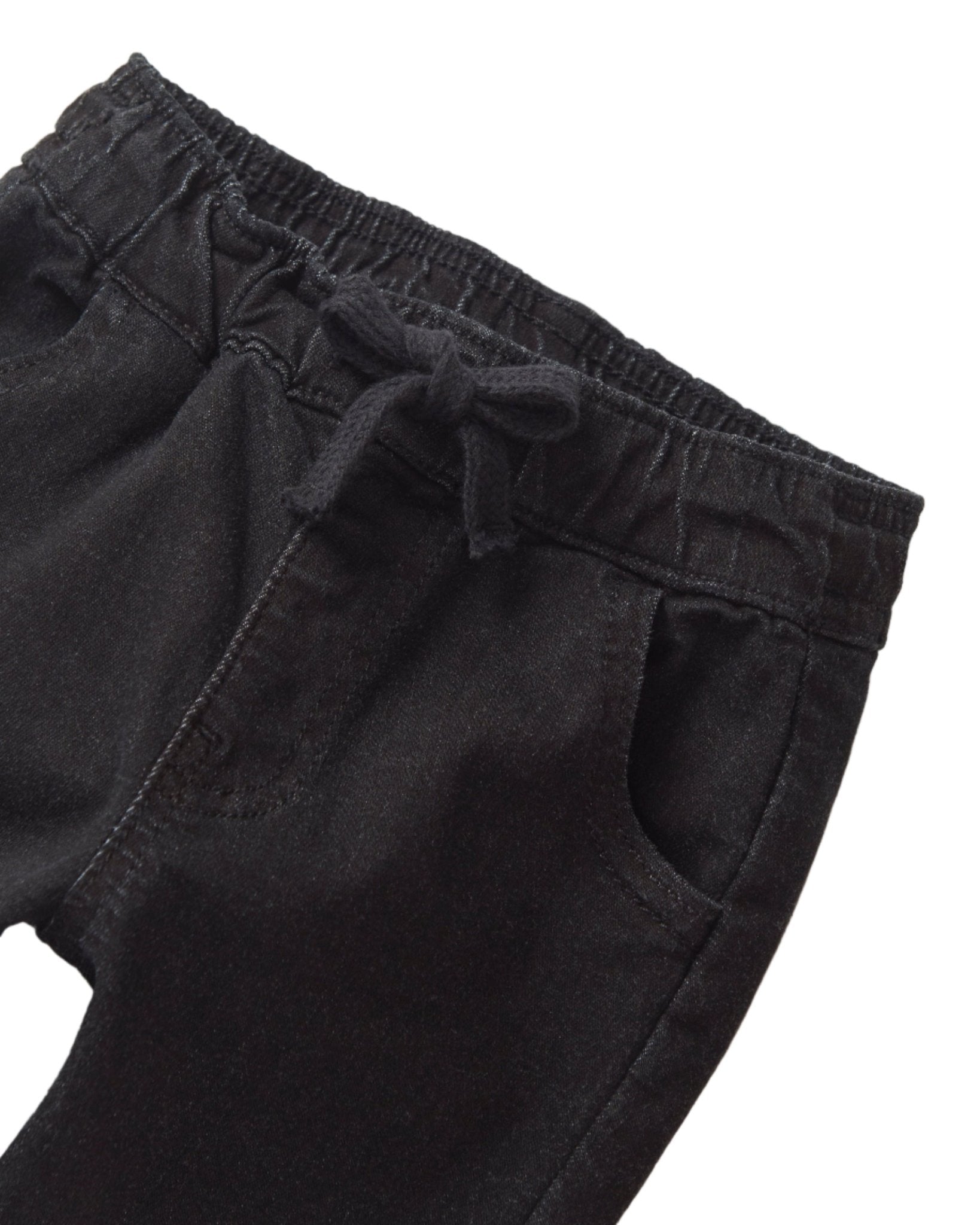 Denim Jogger - Black - Little Bipsy