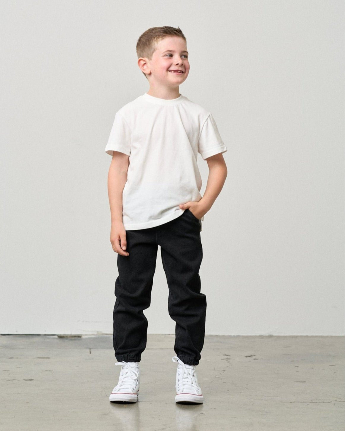 Denim Jogger - Black - Little Bipsy