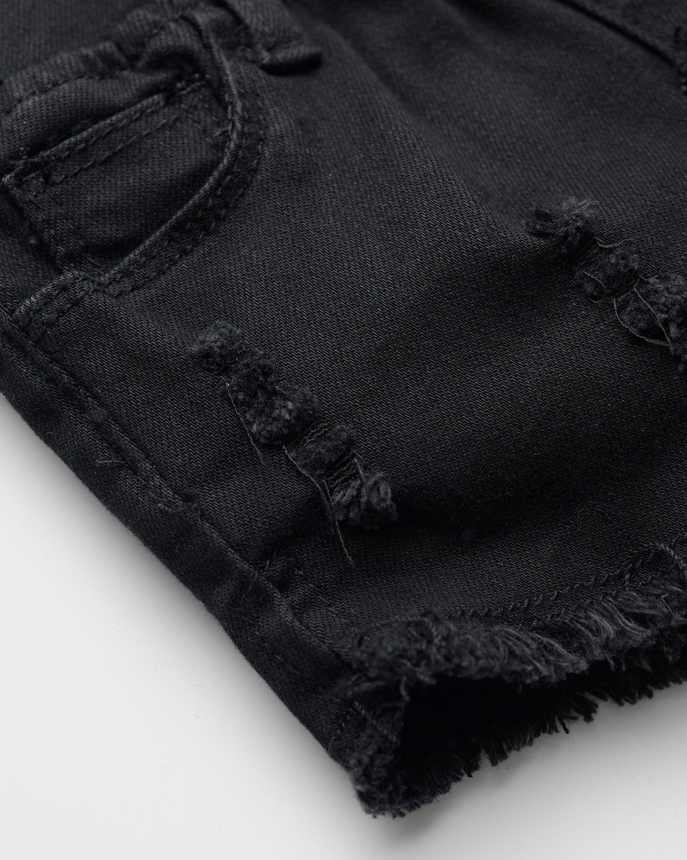 Denim Shorties - Black Wash - Little Bipsy
