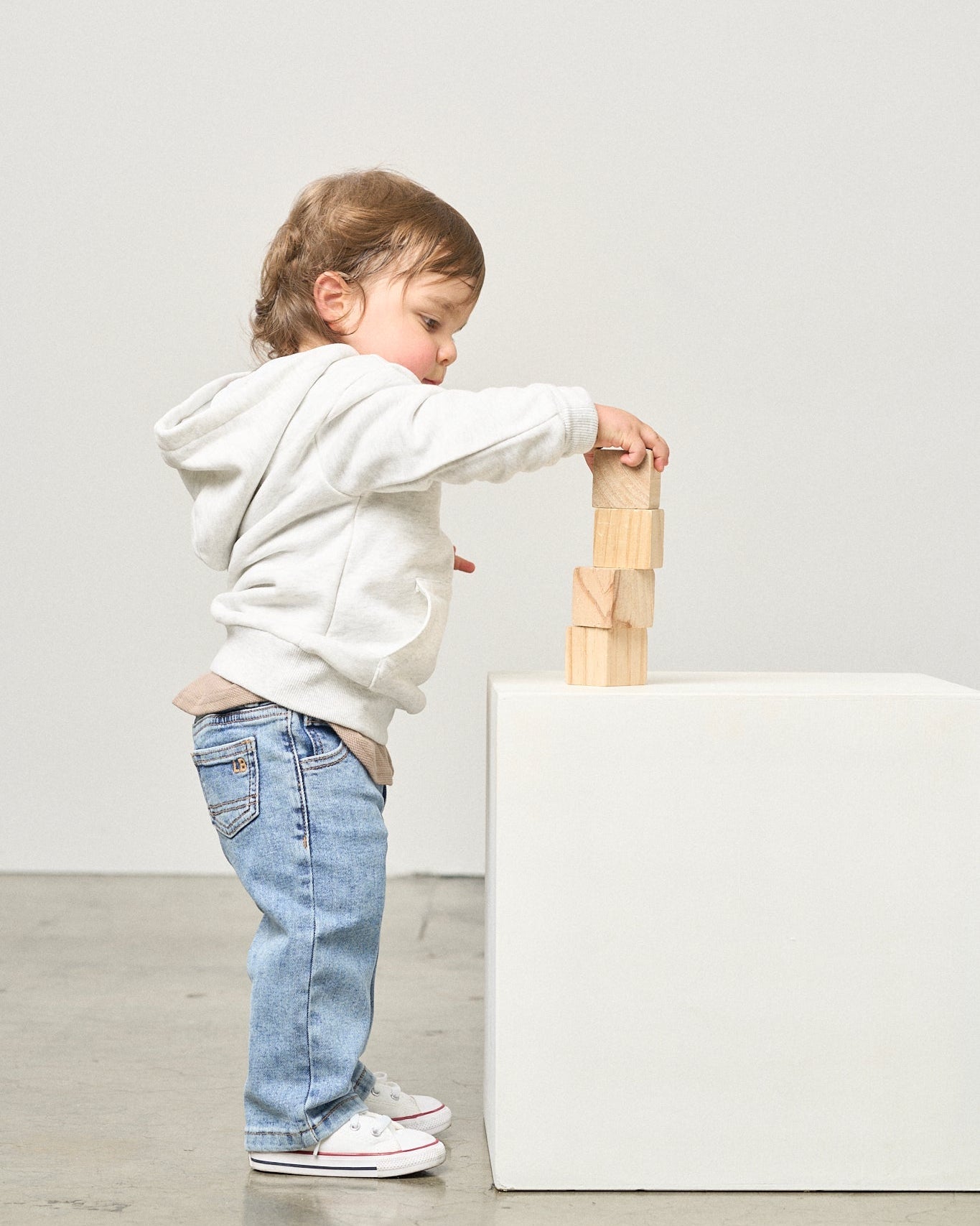 Elevated Hoodie - Light Heather Grey - Little Bipsy