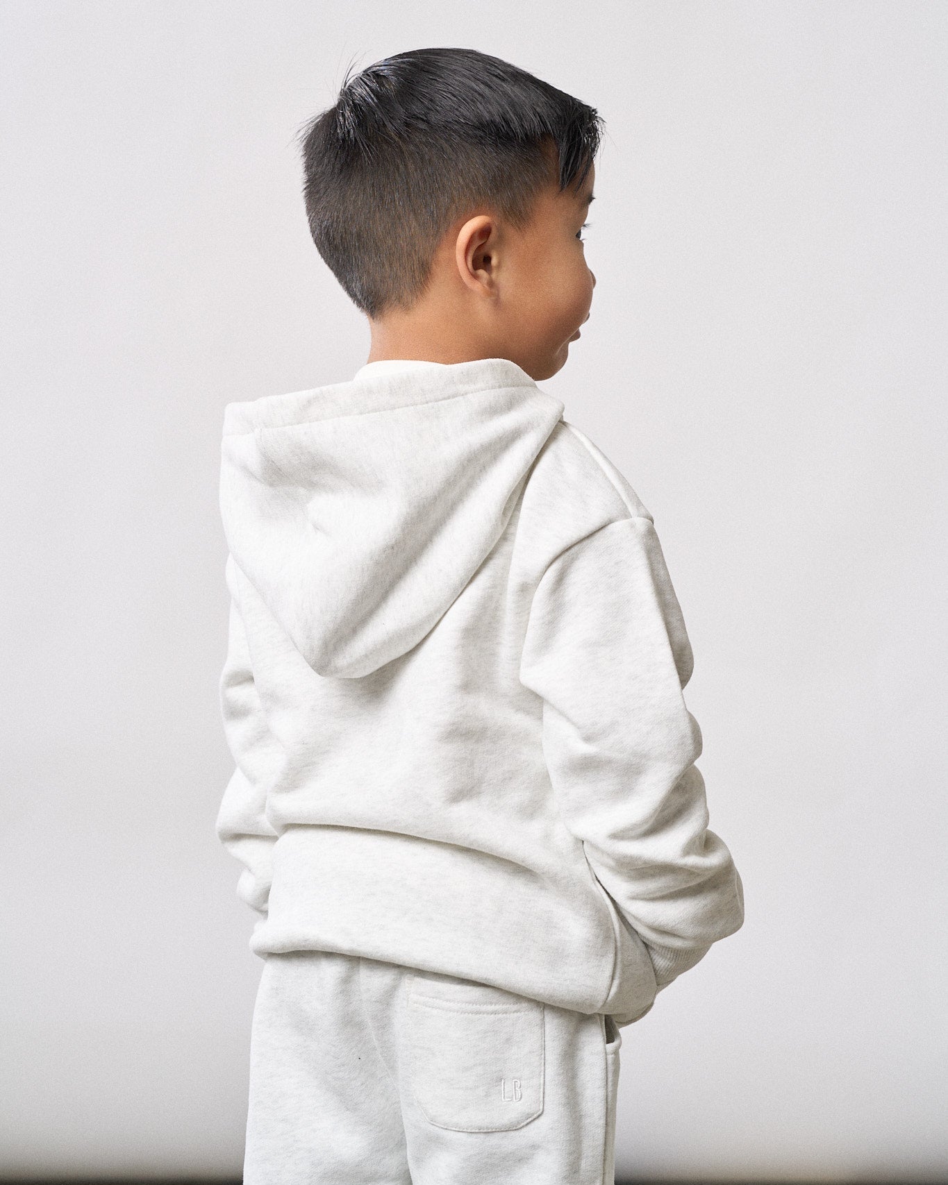 Elevated Hoodie - Light Heather Grey - Little Bipsy
