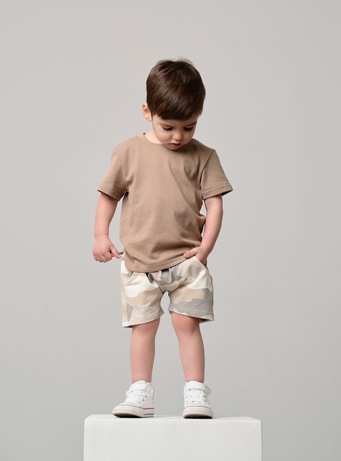 Elevated Tee - Driftwood - Little Bipsy