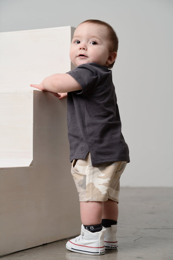 Elevated Tee - Iron - Little Bipsy