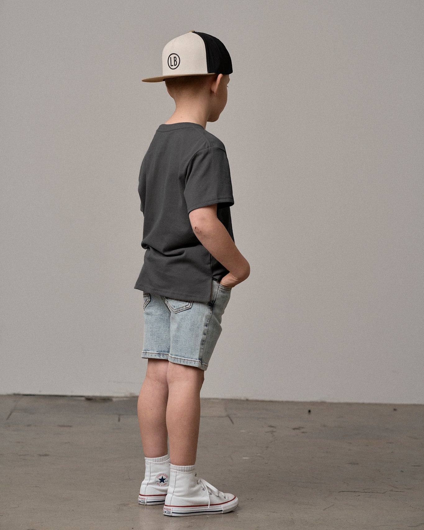 Elevated Tee - Iron - Little Bipsy