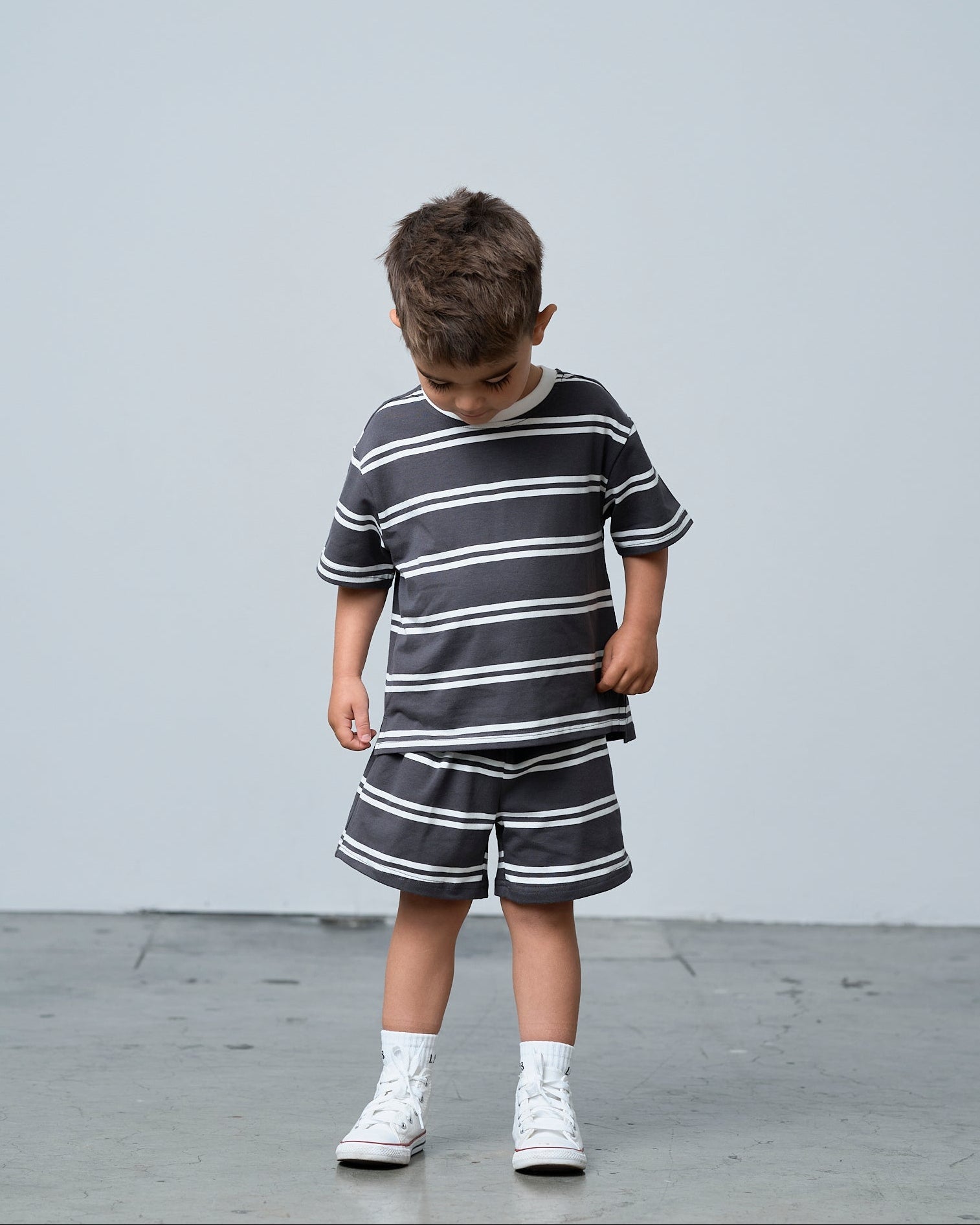 Everyday Short - Iron Stripe - Little Bipsy