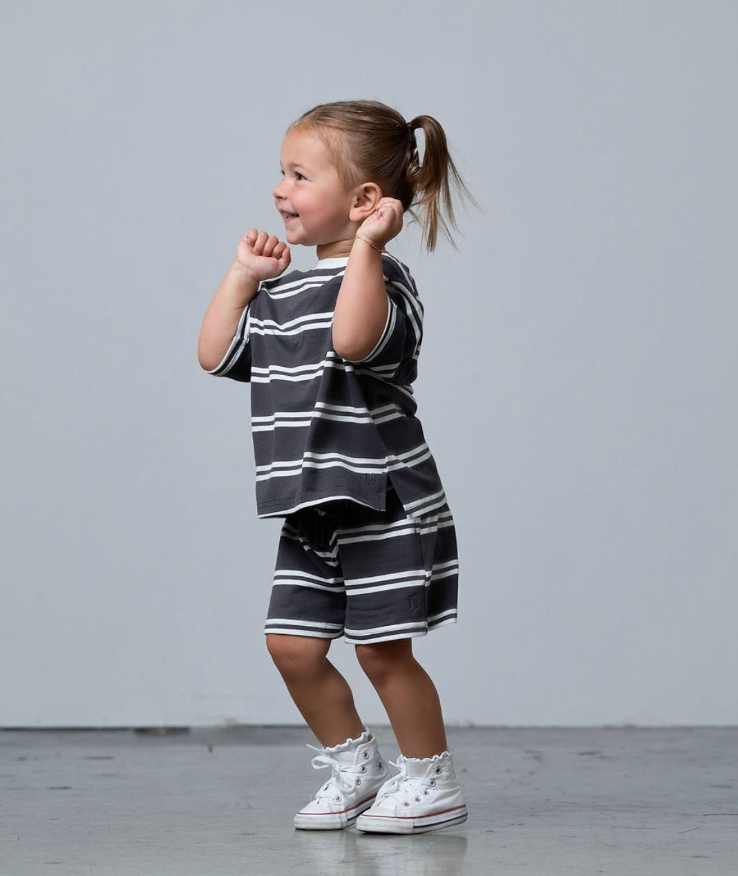 Everyday Short - Iron Stripe - Little Bipsy