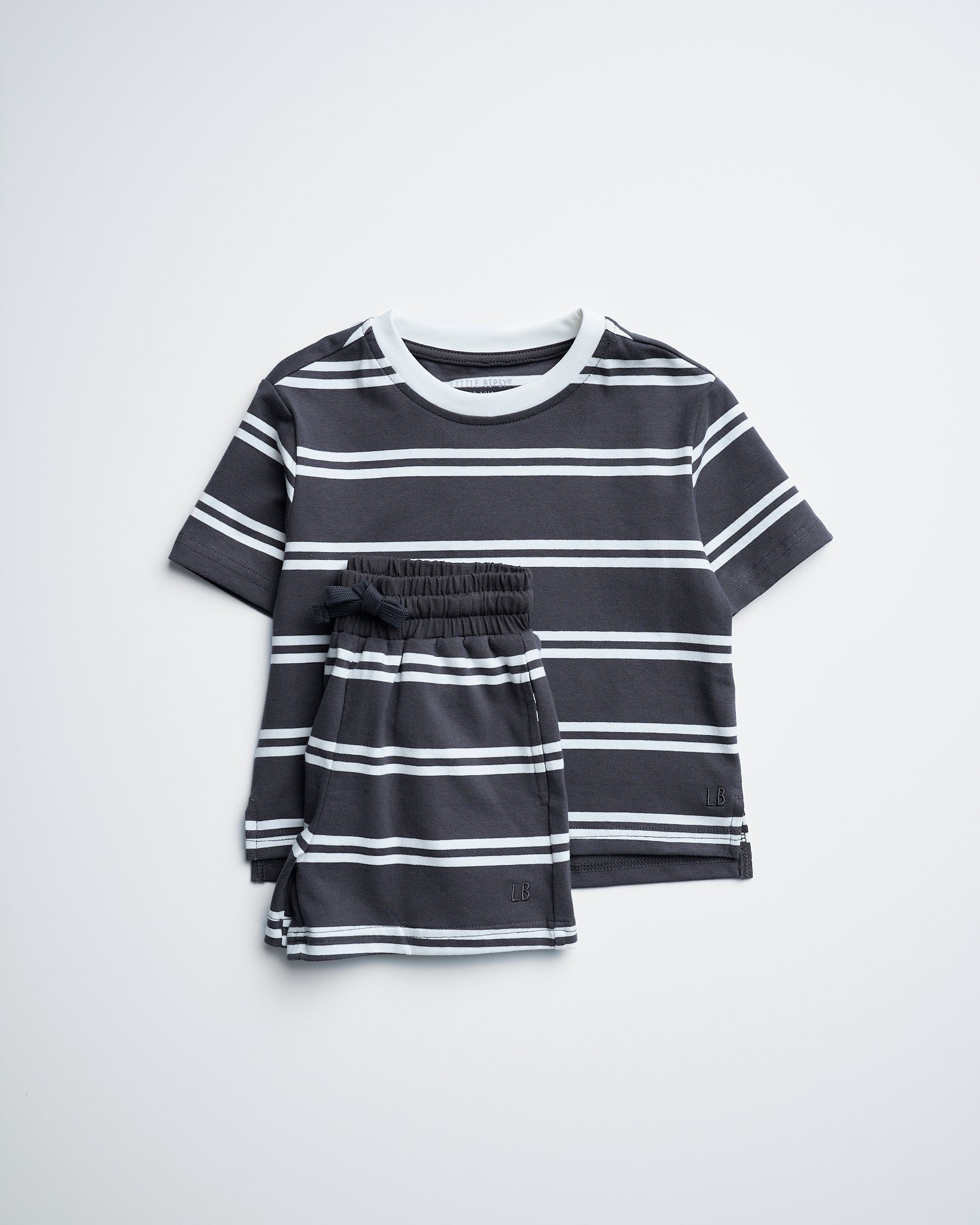 Everyday Short - Iron Stripe - Little Bipsy