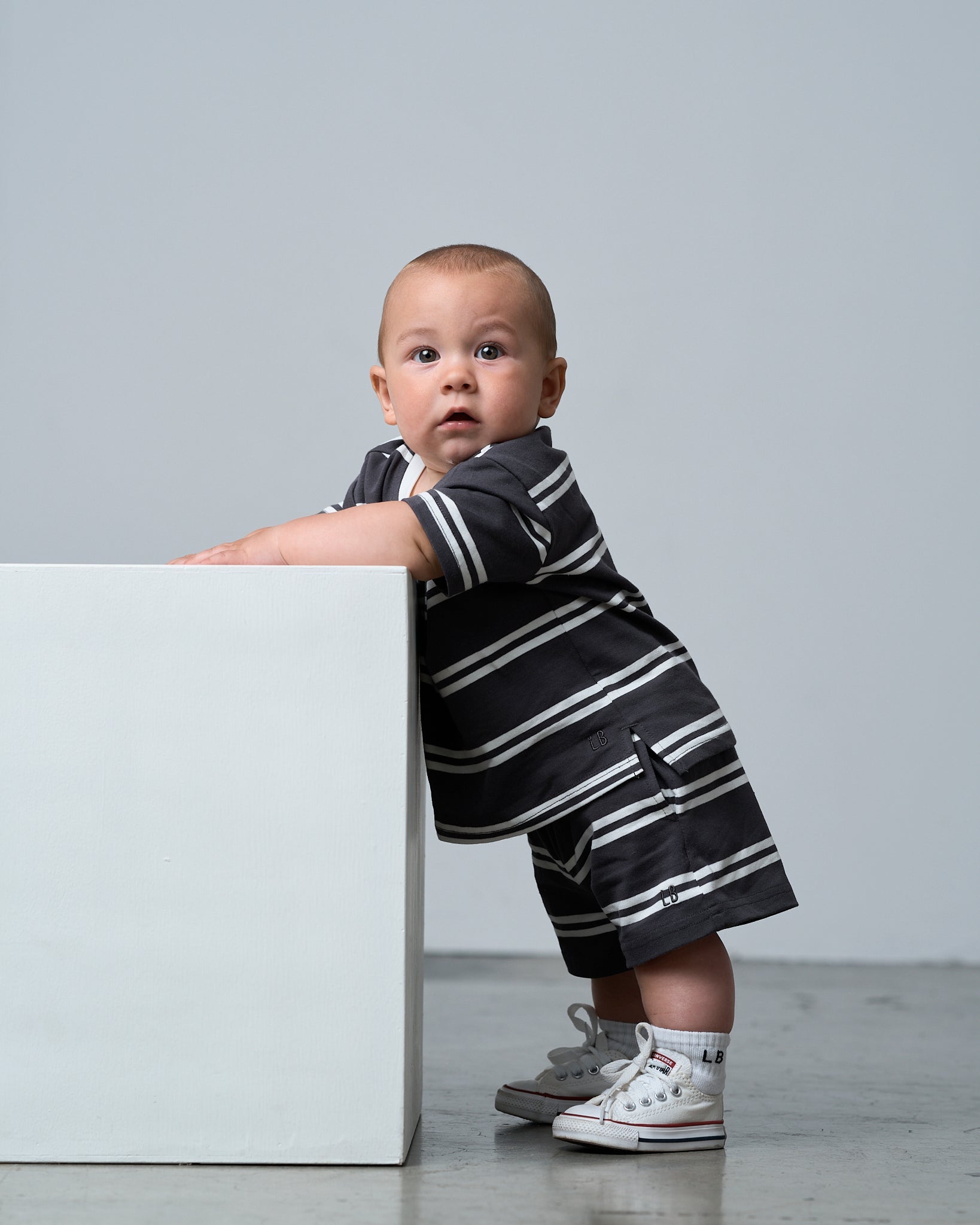 Everyday Short - Iron Stripe - Little Bipsy