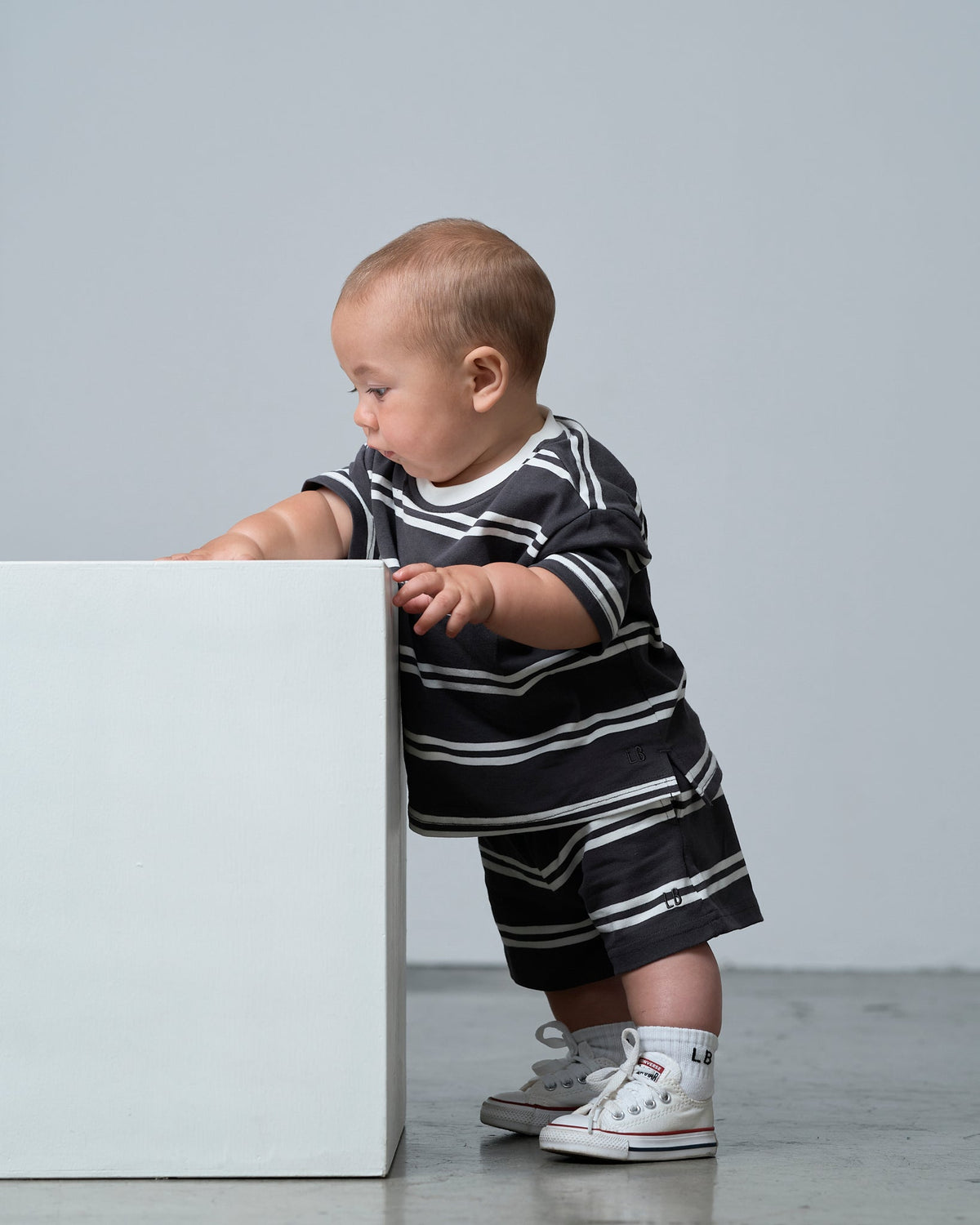Everyday Short - Iron Stripe - Little Bipsy