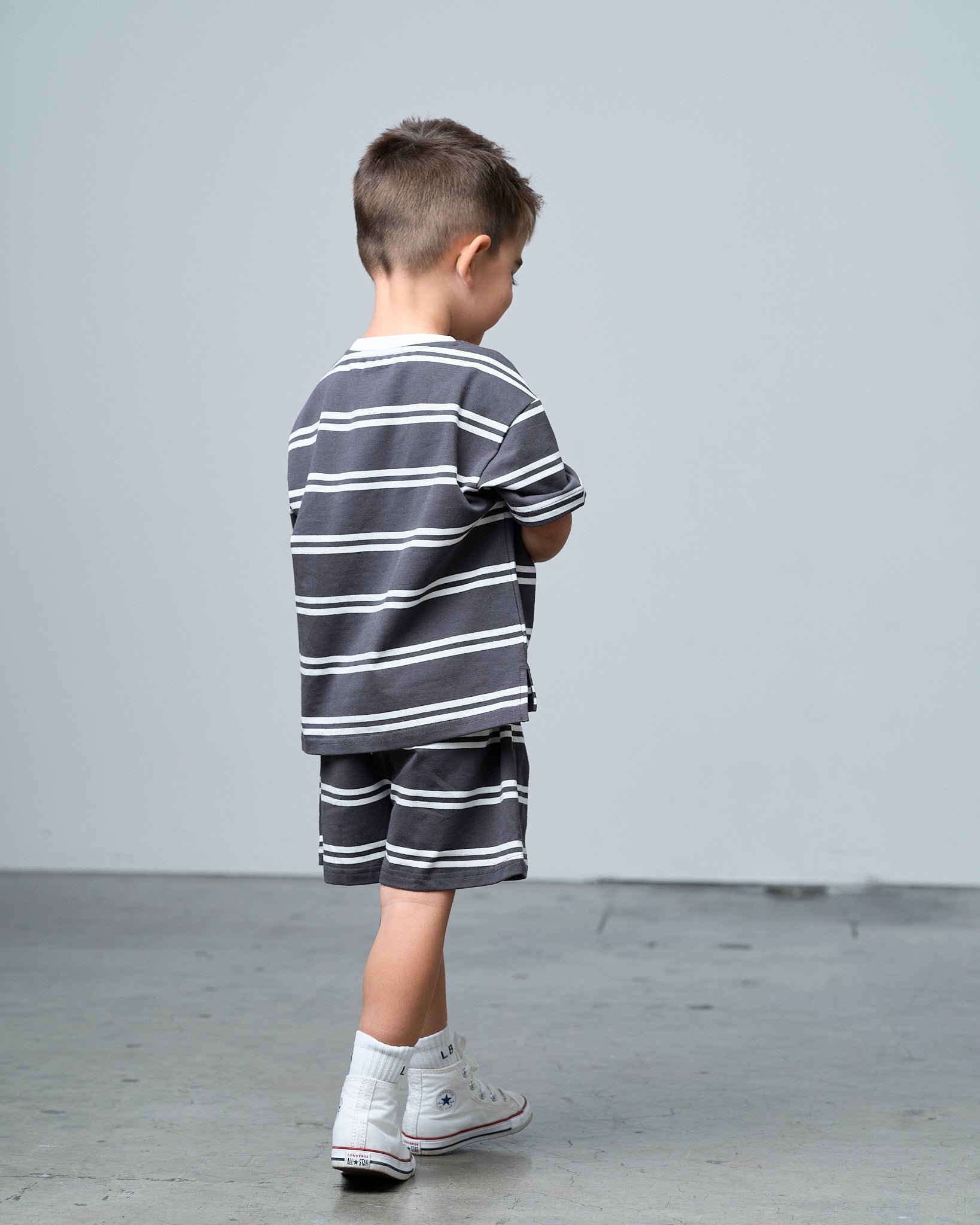 Everyday Short - Iron Stripe - Little Bipsy
