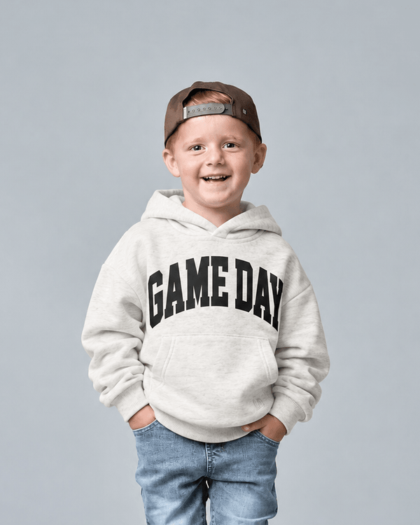 Grey Elevated Hoodie - Game Day - Little Bipsy