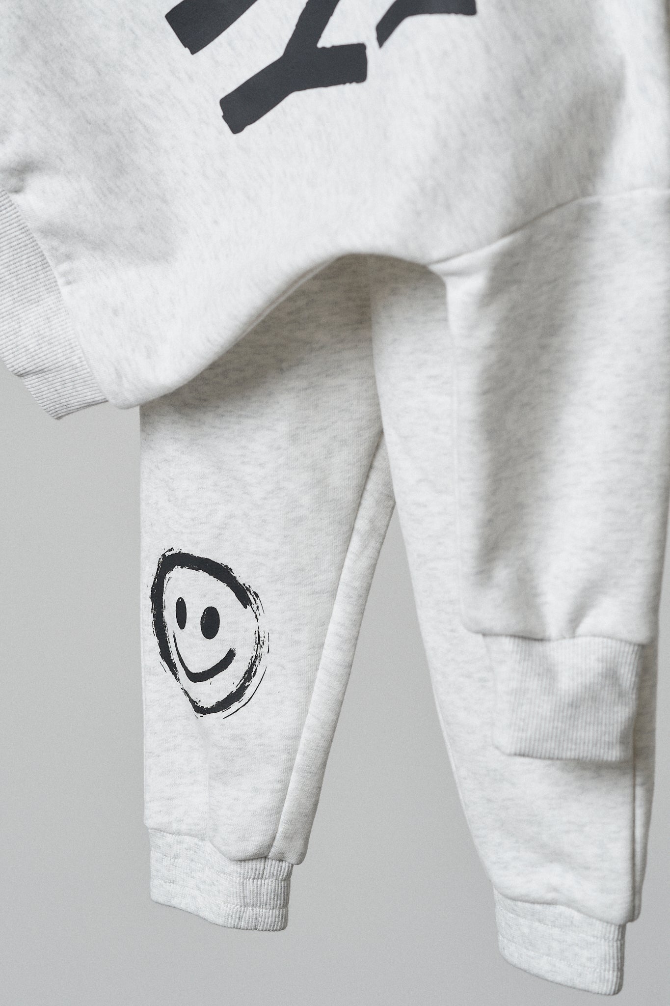 Happy Day Elevated Sweatpant - Light Heather Grey - Little Bipsy