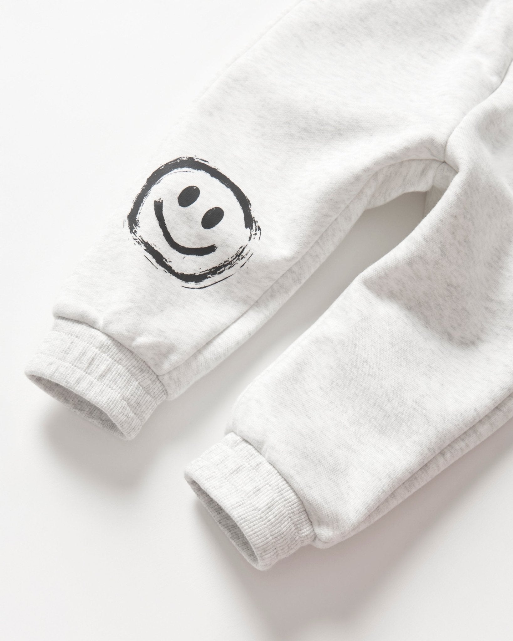 Happy Day Elevated Sweatpant - Light Heather Grey - Little Bipsy