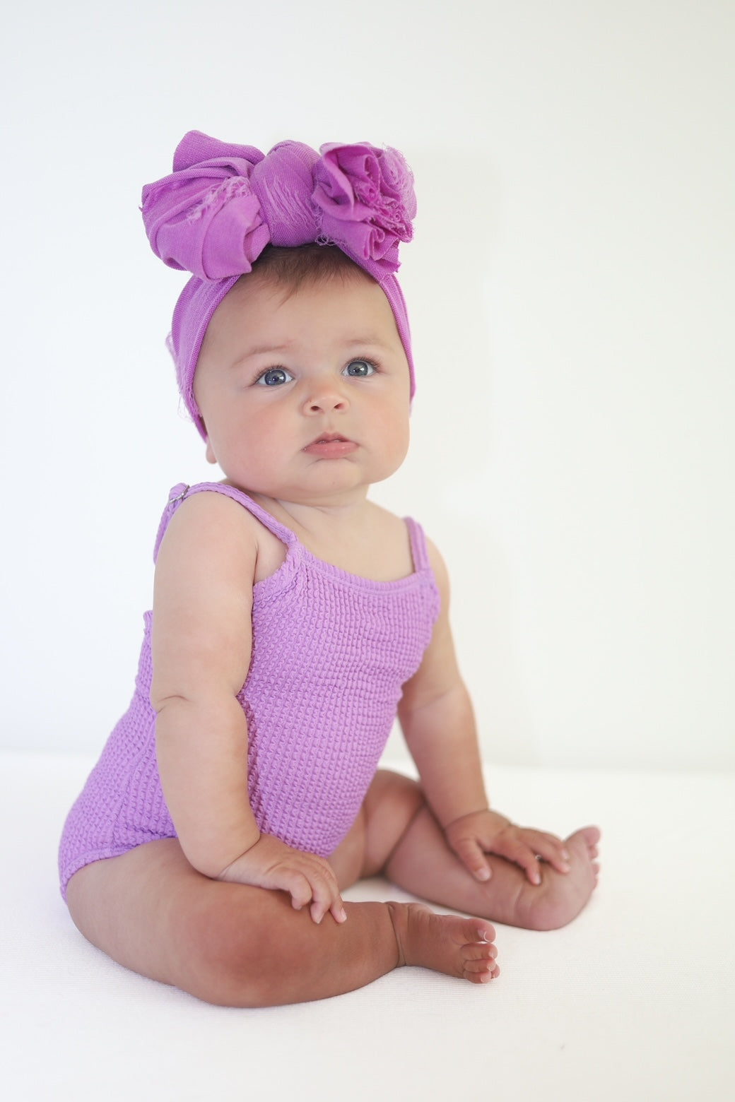 Girl's OnePiece Swimsuit Neon Purple Little Bipsy Collection