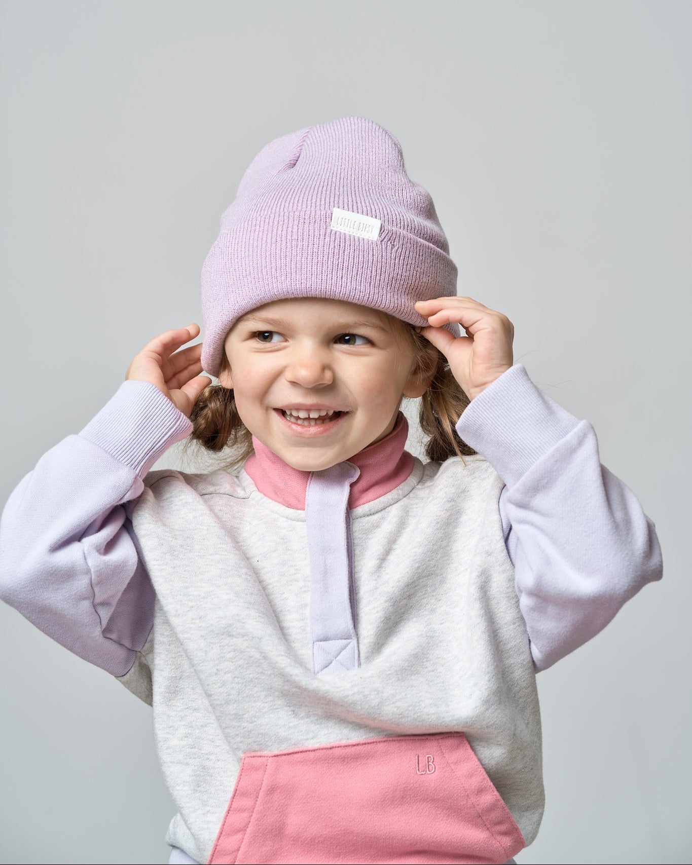 Knit Beanie - Lilac - Little Bipsy