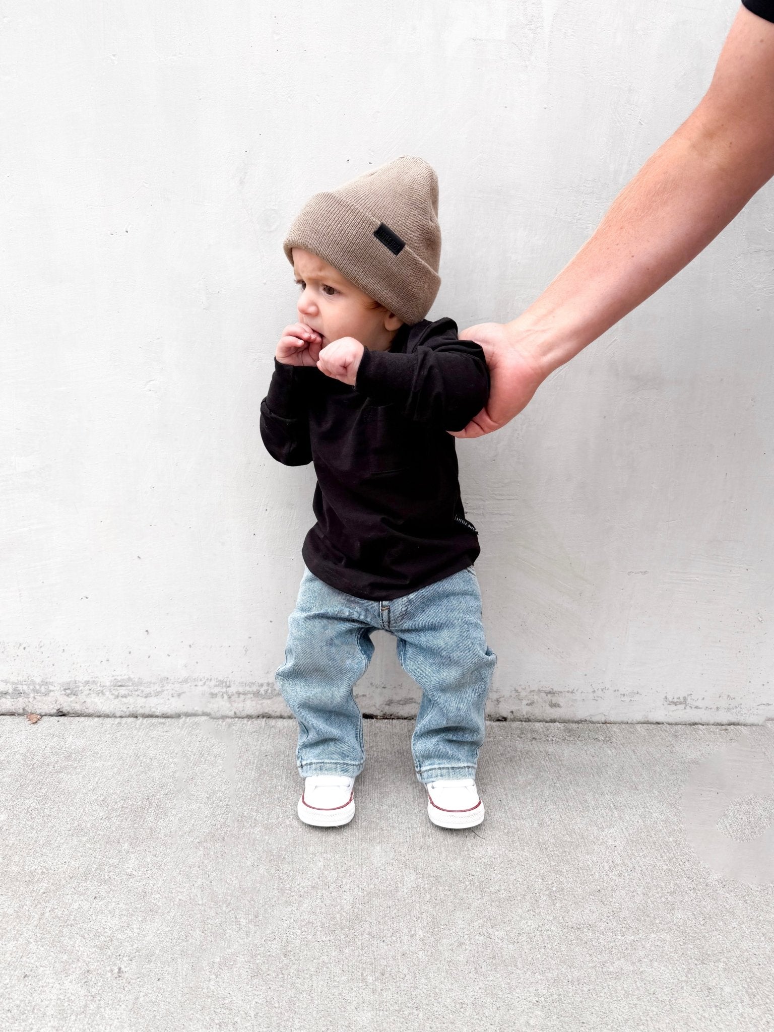 Knit Beanie - Mushroom - Little Bipsy