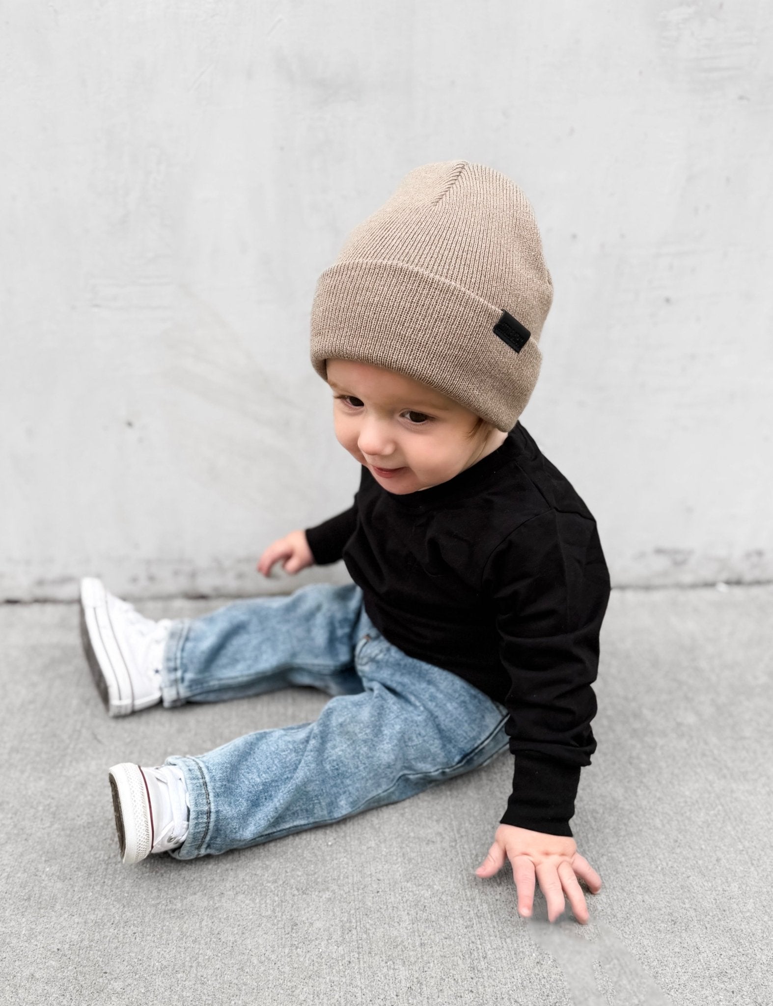 Knit Beanie - Mushroom - Little Bipsy