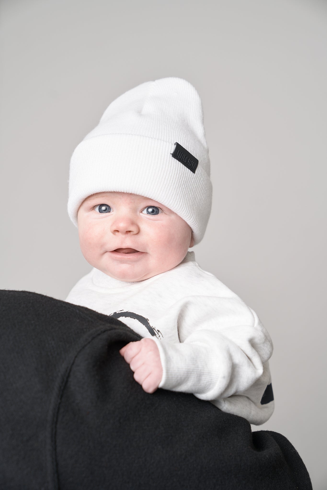 Knit Beanie - White - Little Bipsy