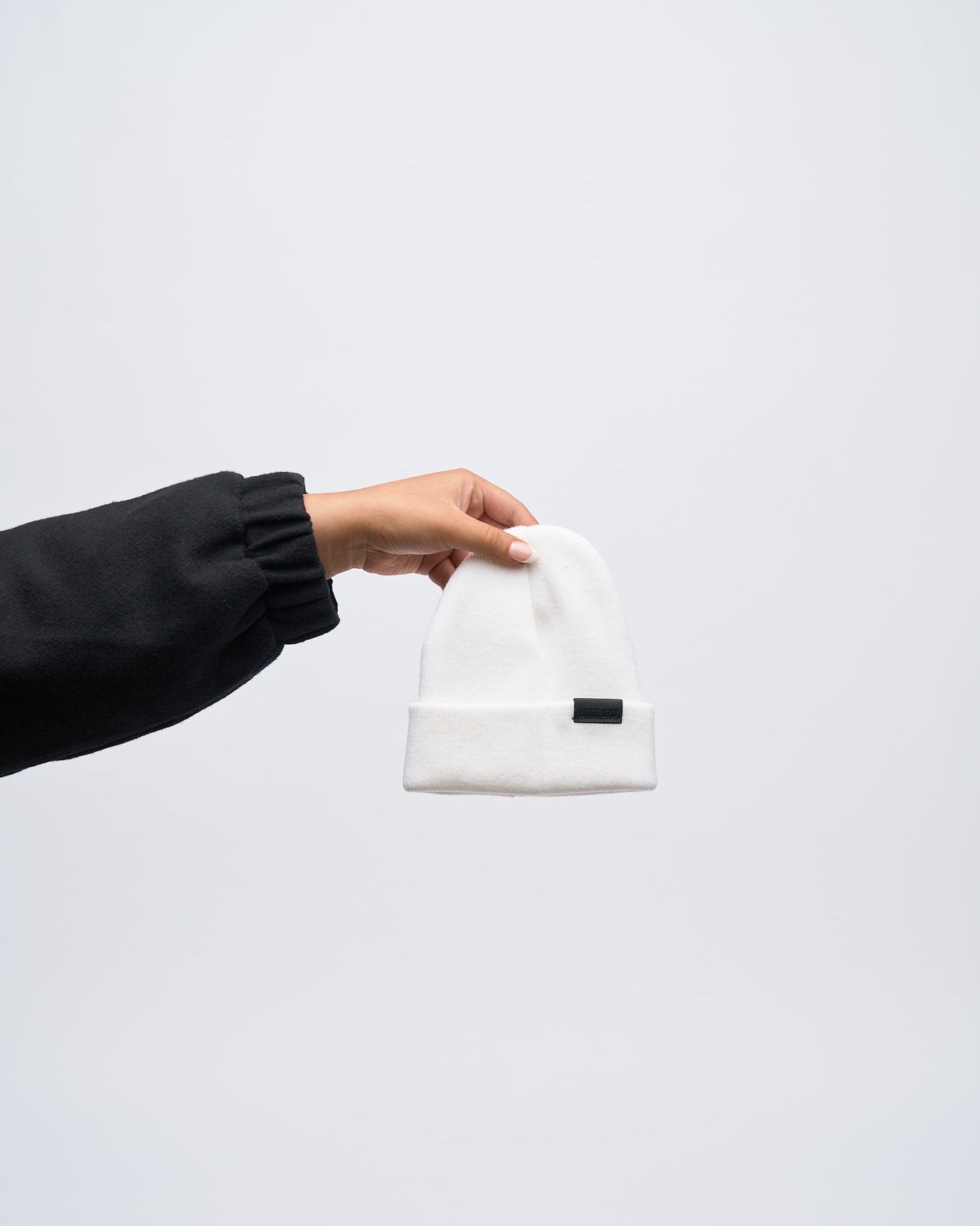 Knit Beanie - White - Little Bipsy