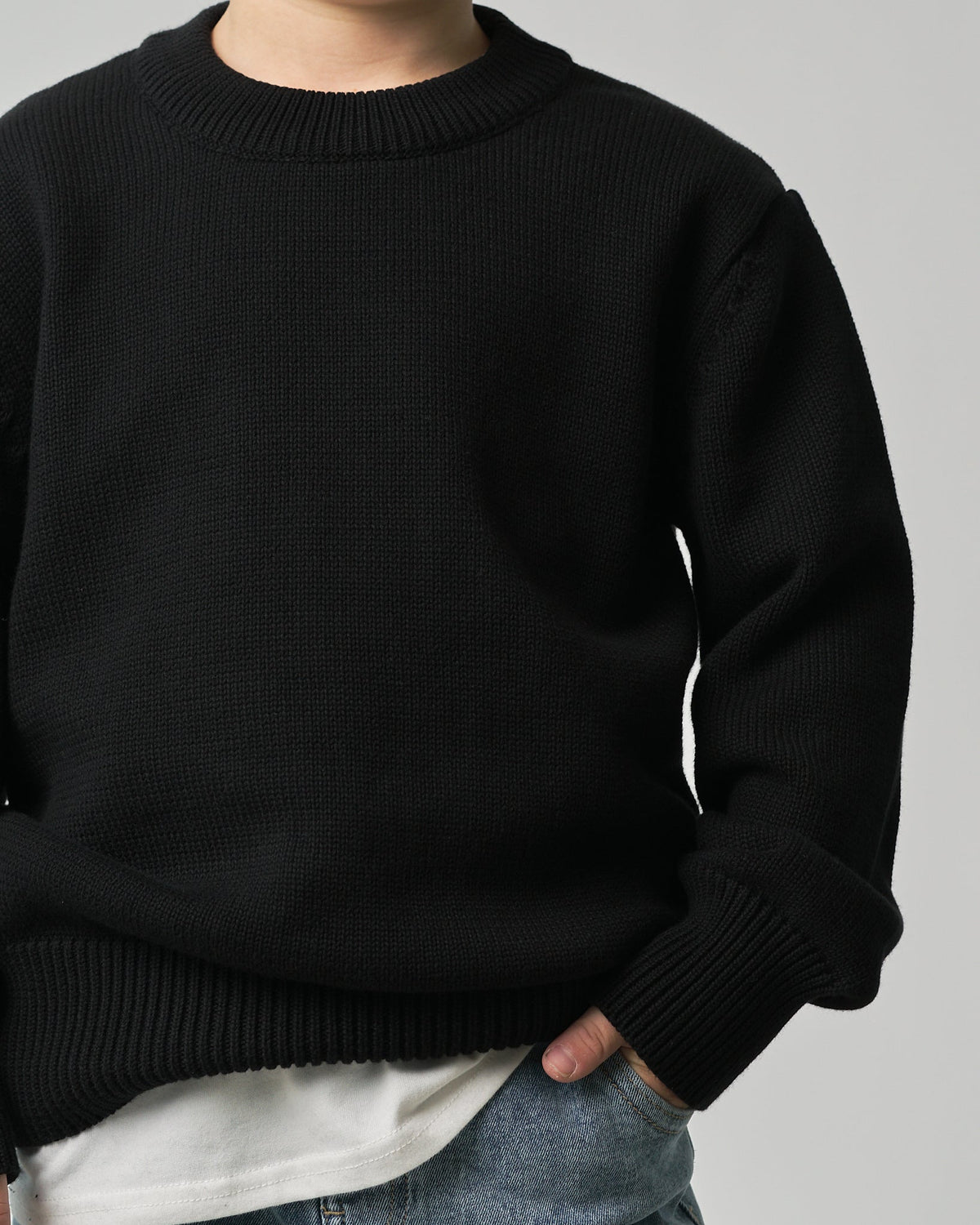 Knit Sweater - Black - Little Bipsy