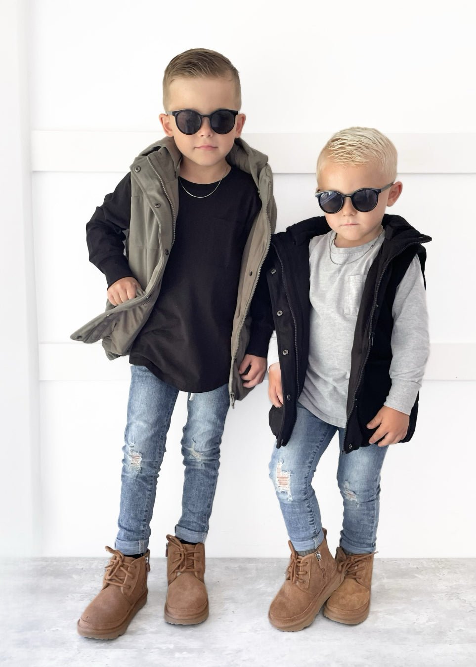 Light Wash Distressed Denim - Little Bipsy