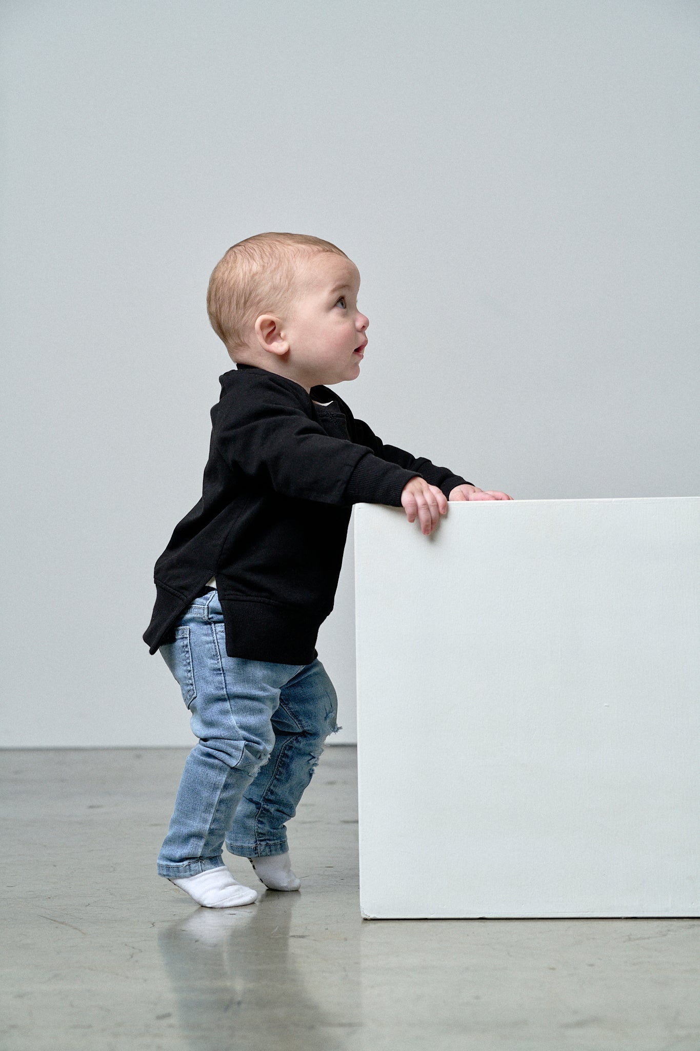 Light Wash Distressed Denim - Little Bipsy