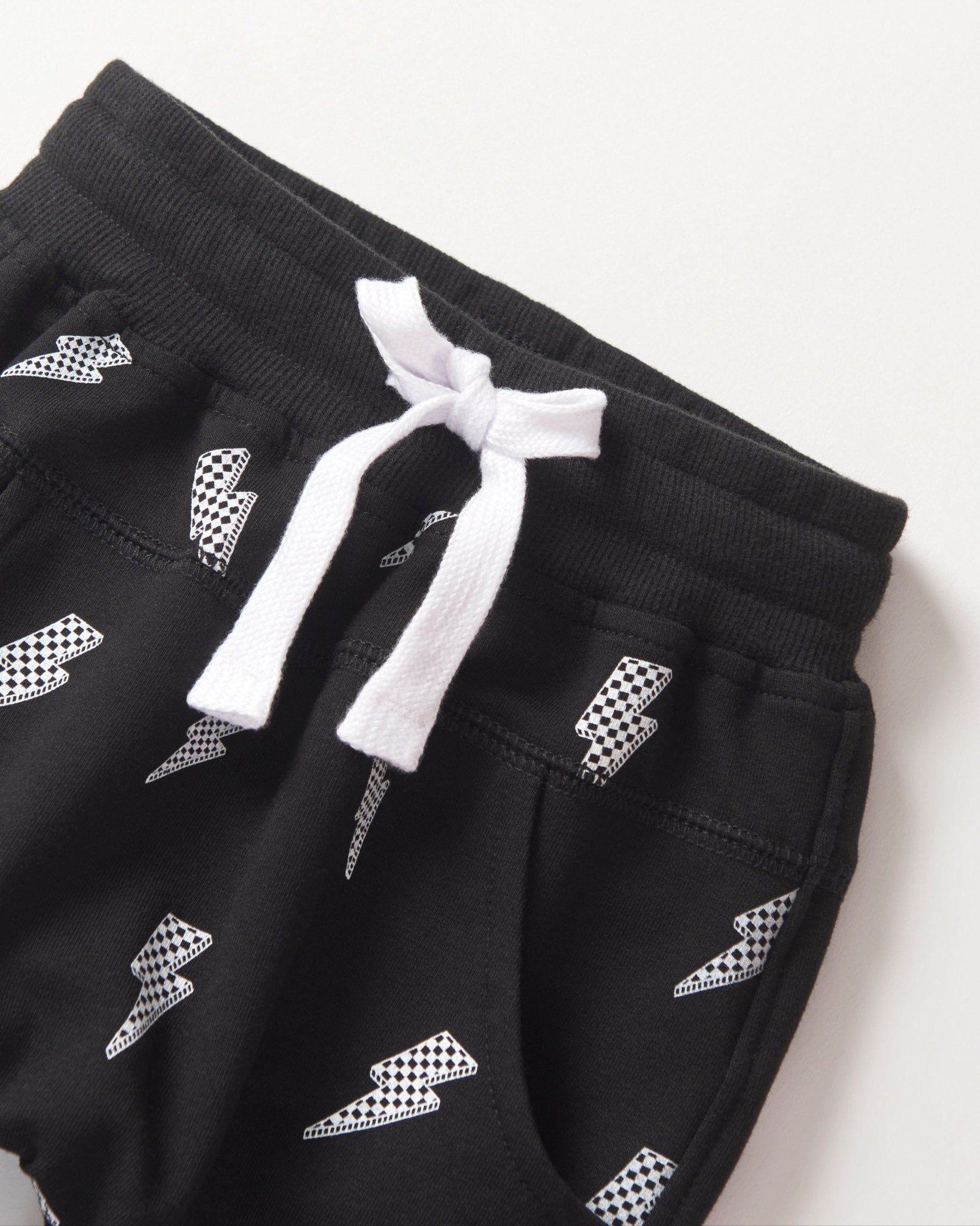 Lightning Bolt Jogger - Black - Little Bipsy
