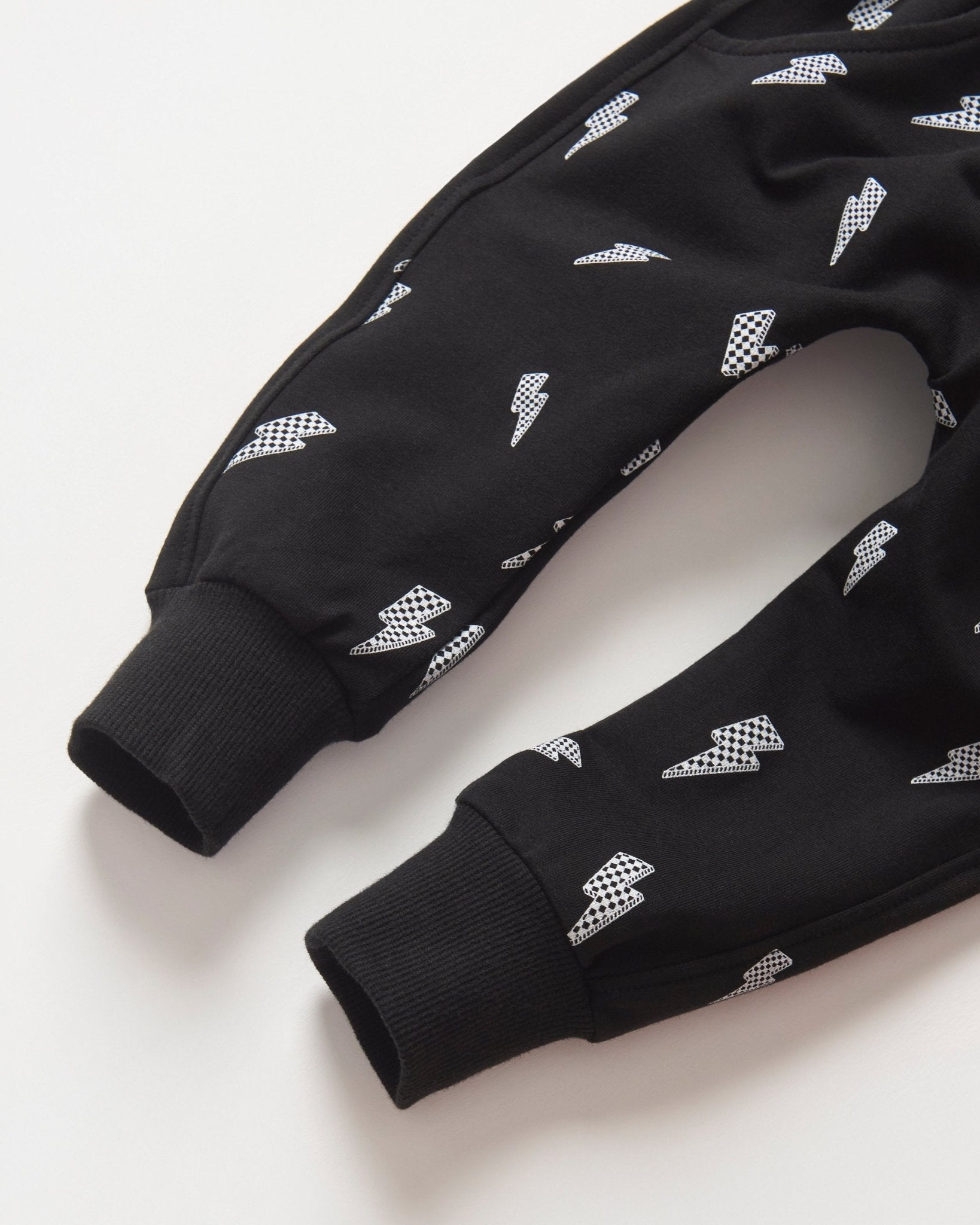Lightning Bolt Jogger - Black - Little Bipsy