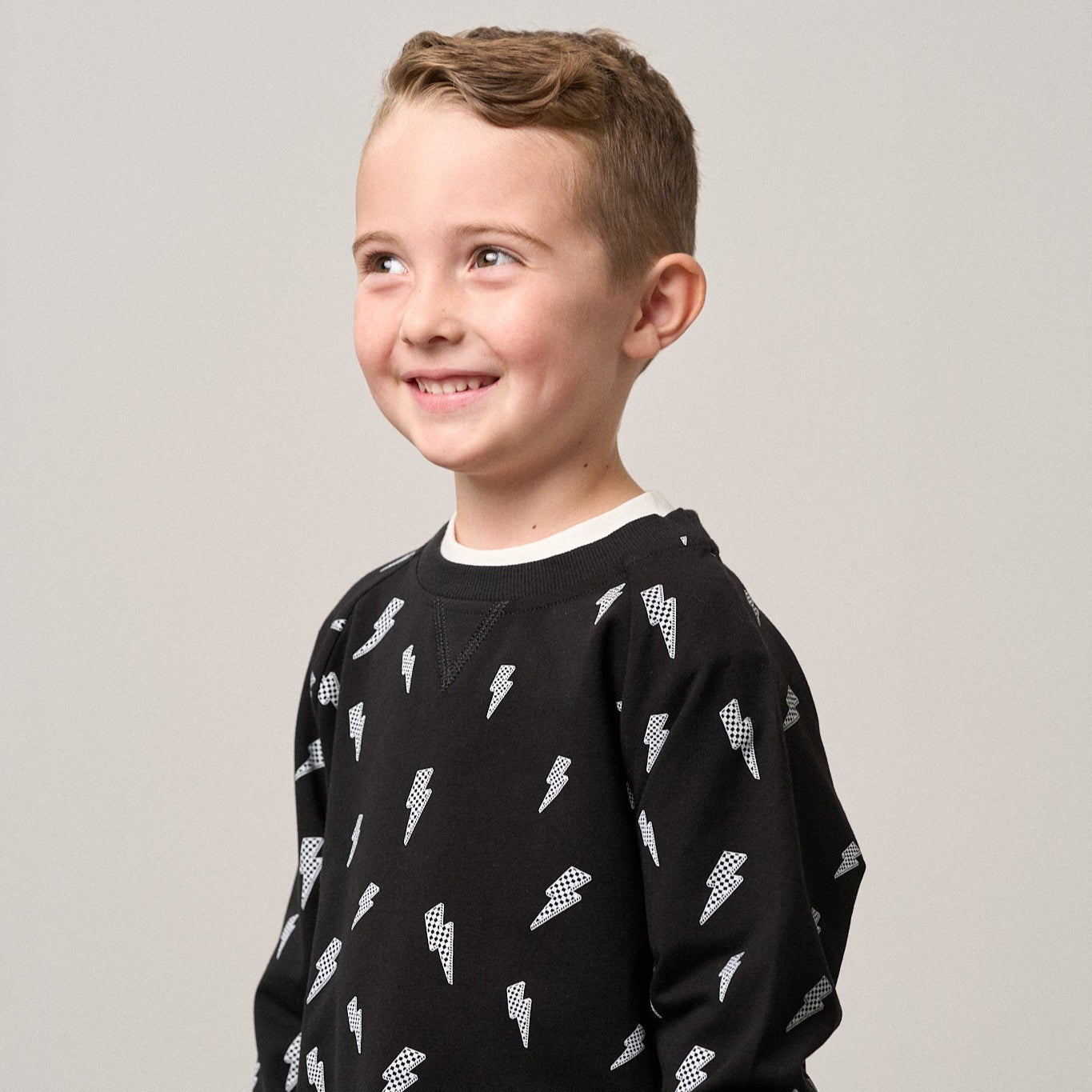 Lightning Bolt Pullover - Black - Little Bipsy