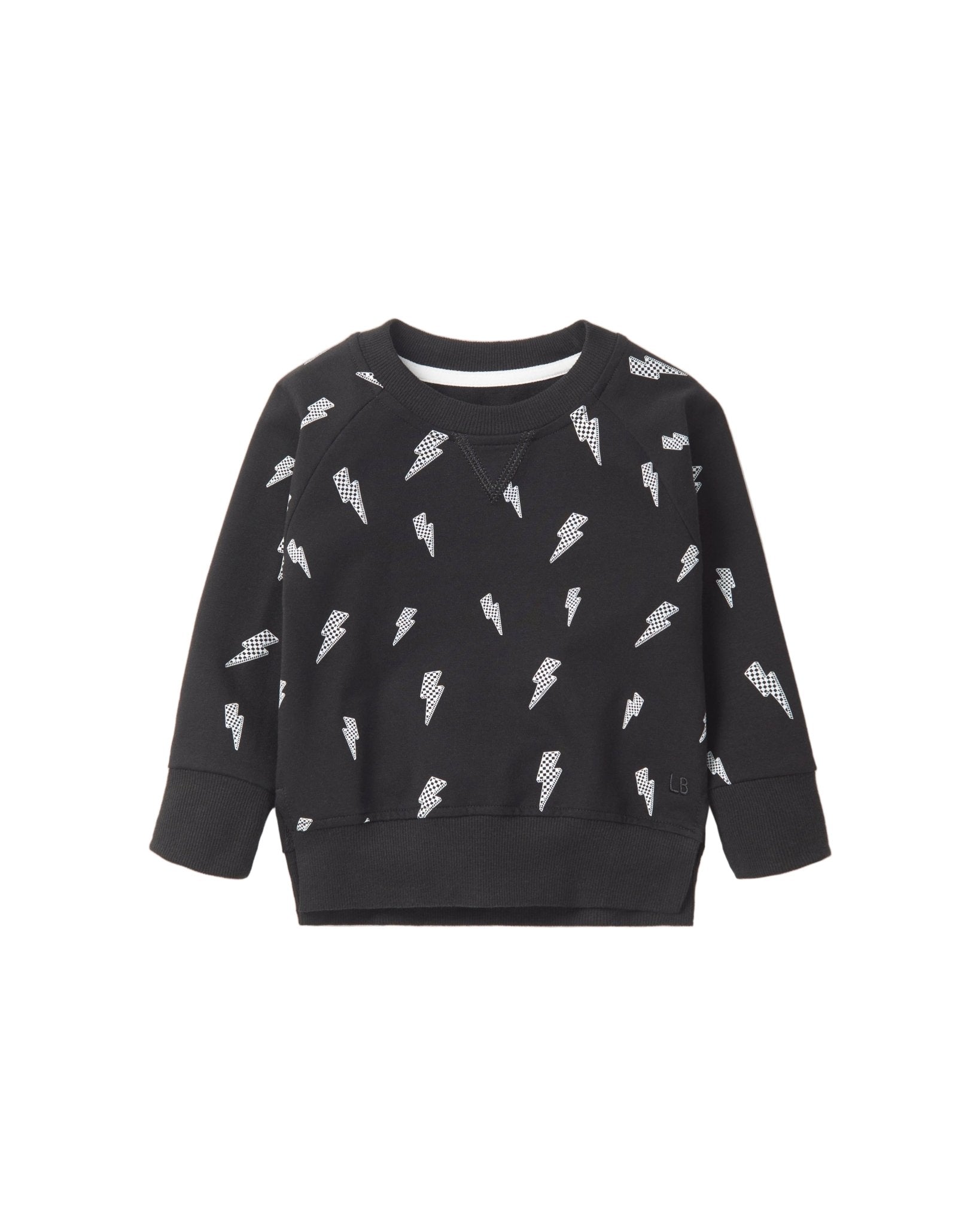 Lightning Bolt Pullover - Black - Little Bipsy