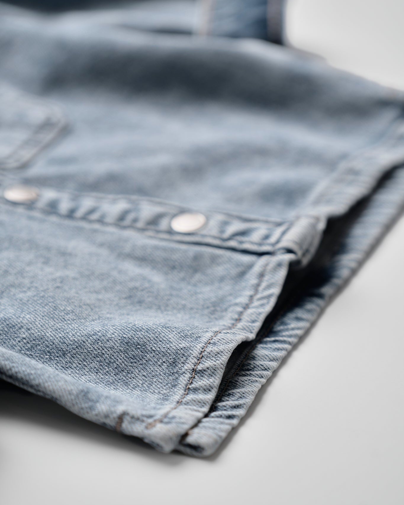 Lightweight Hooded Denim Jacket - Light Wash - Little Bipsy