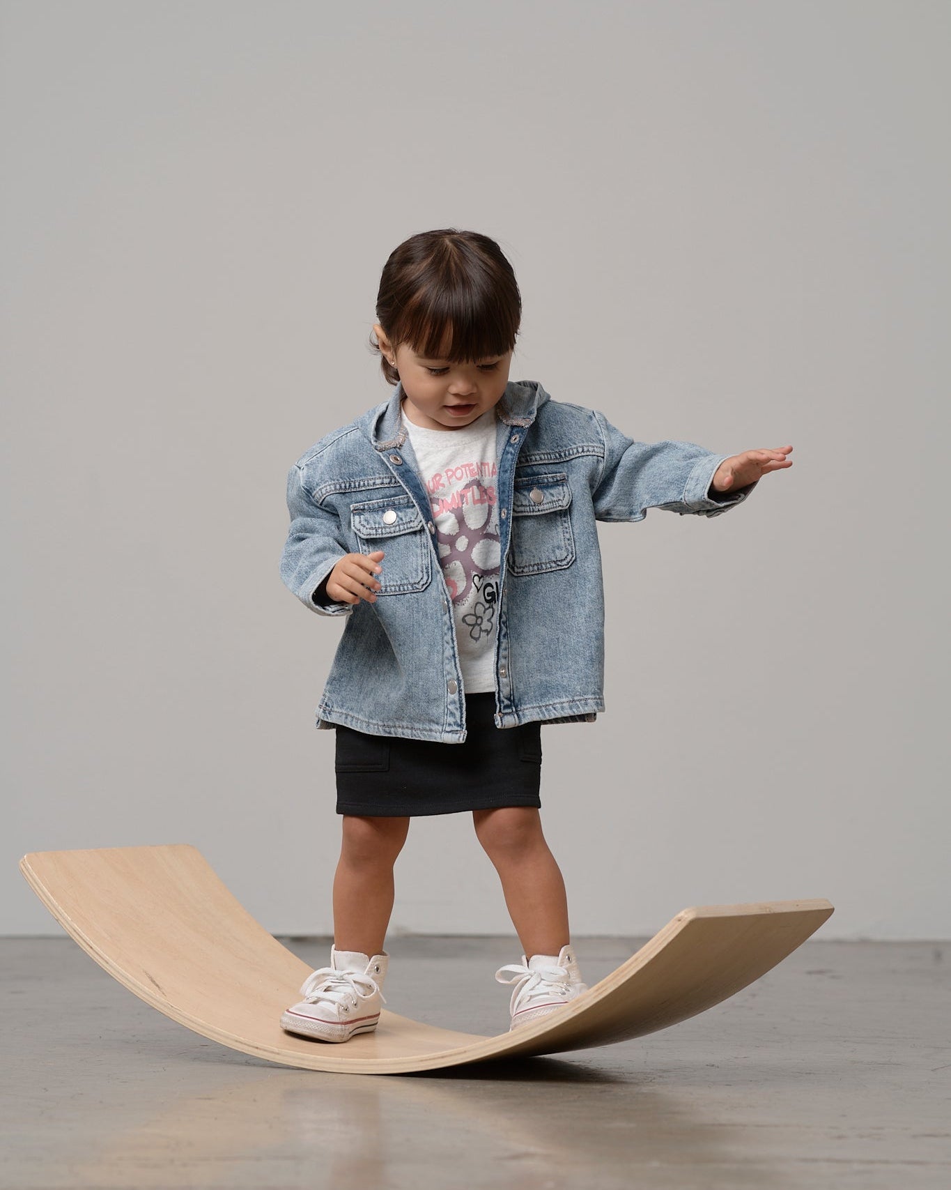 Lightweight Hooded Denim Jacket - Light Wash - Little Bipsy