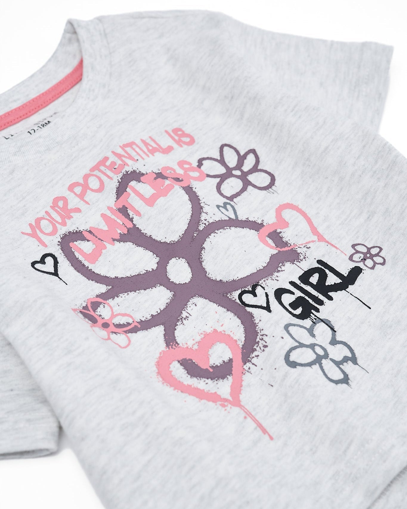 Limitless Tee - Light Heather Grey - Little Bipsy